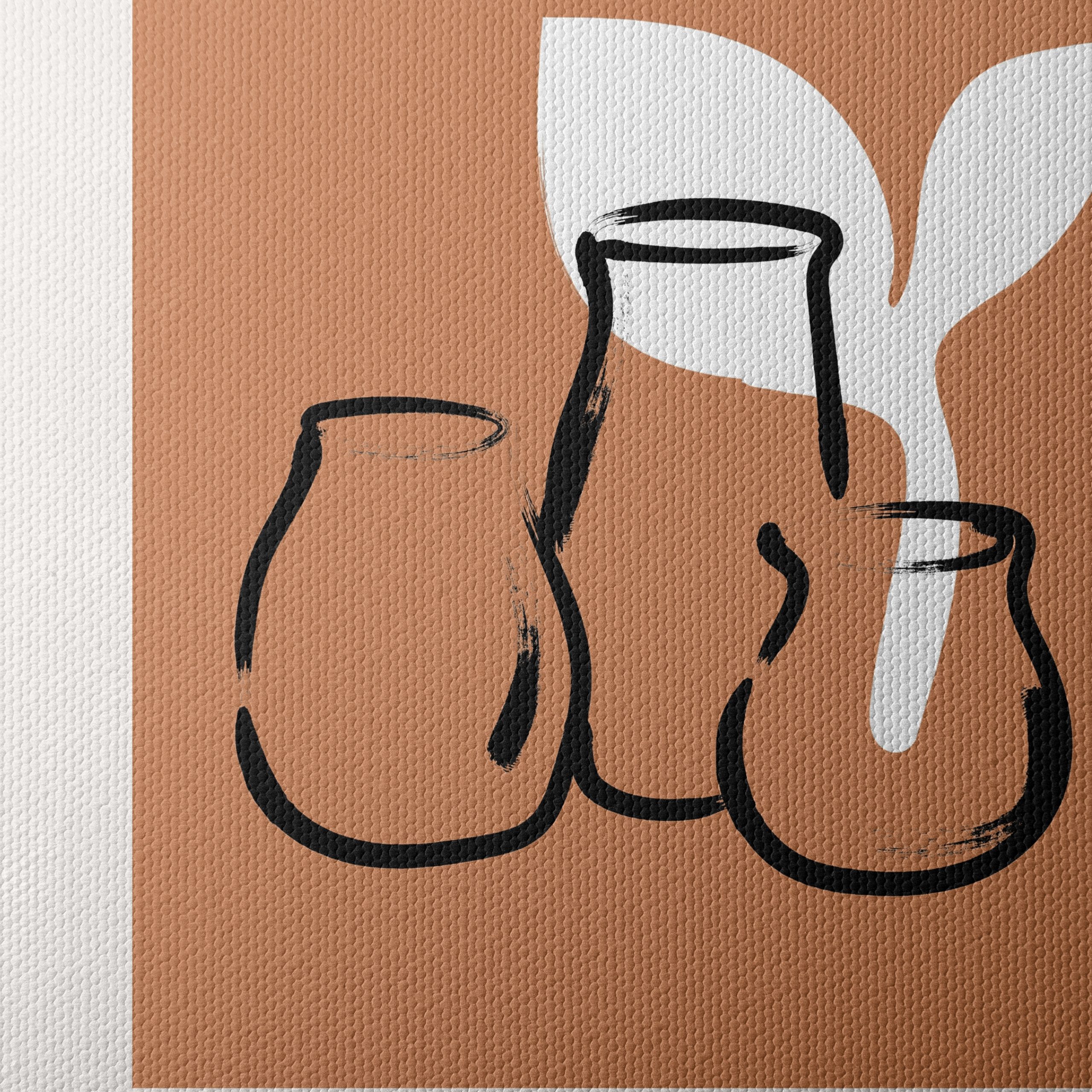 Modern Aesthetic Wall Art Featuring Abstract Vases - Image 4