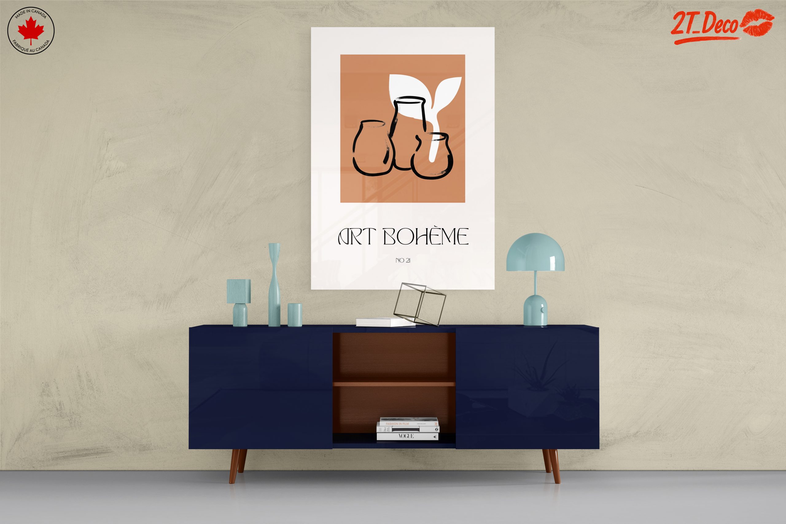Modern Aesthetic Wall Art Featuring Abstract Vases - Image 8