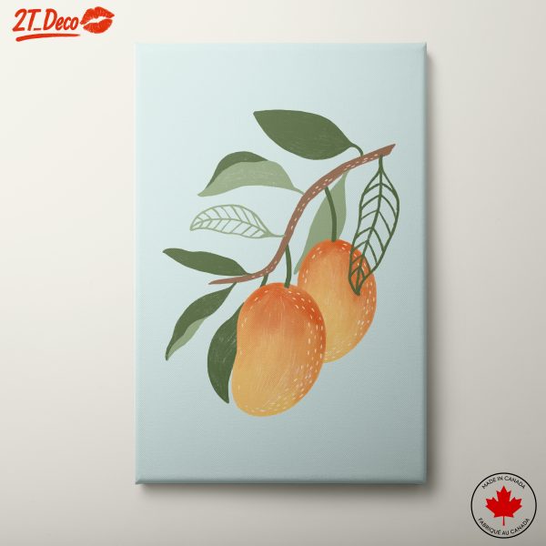 Stylized Mango Branch Artwork