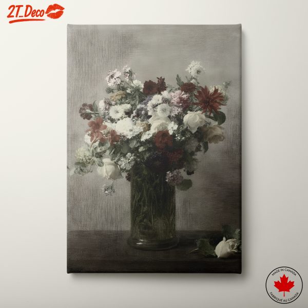 Beautiful Floral Arrangement in a Glass Jar