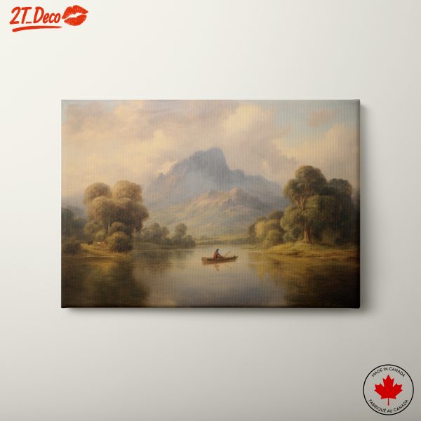 Serene Adventure Landscape with Kayaker