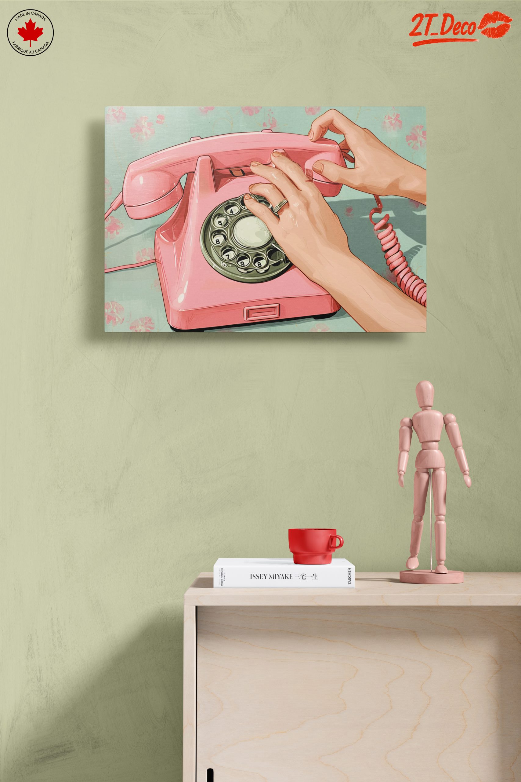 Pink Vintage Telephone Artwork - Image 14
