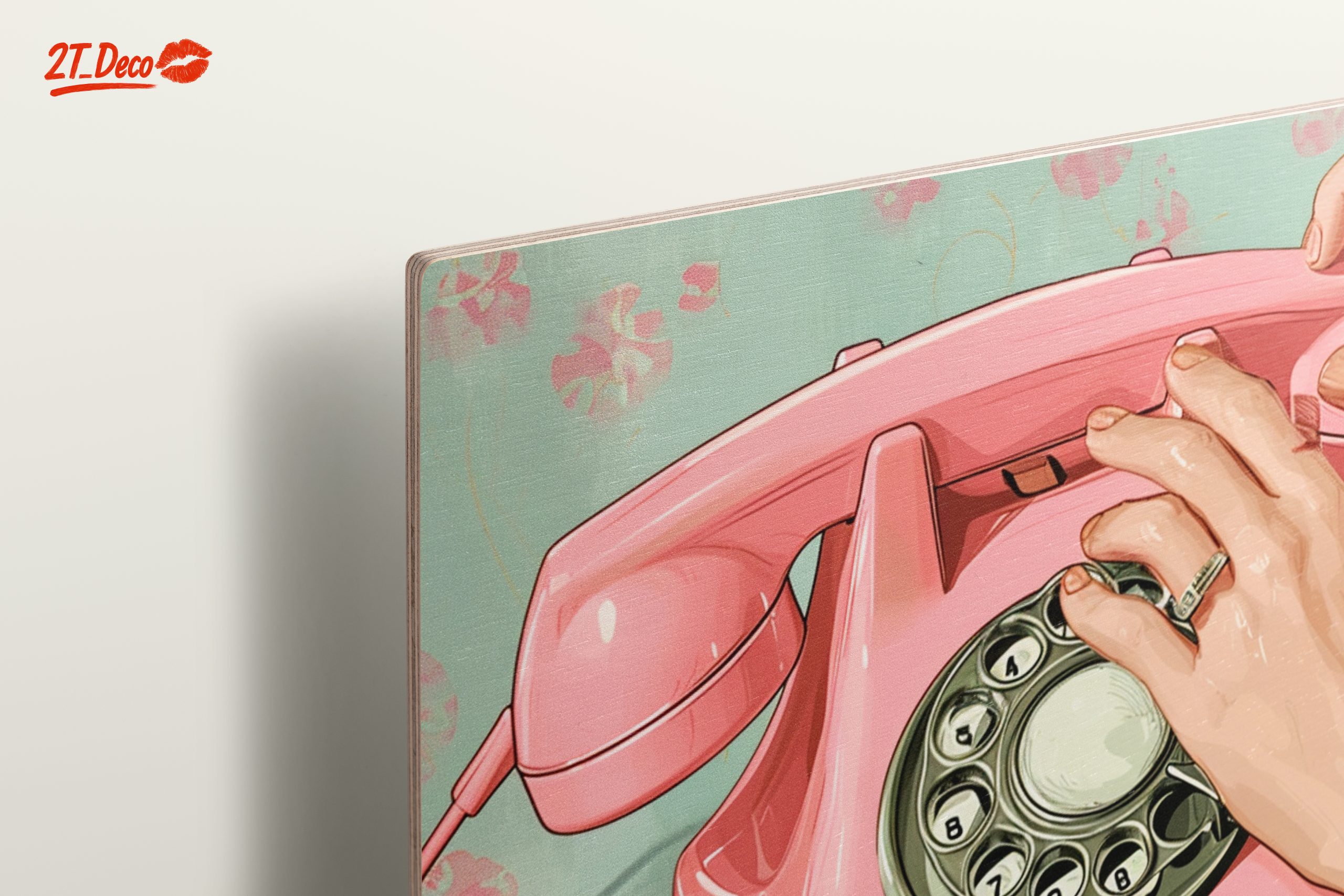 Pink Vintage Telephone Artwork - Image 15