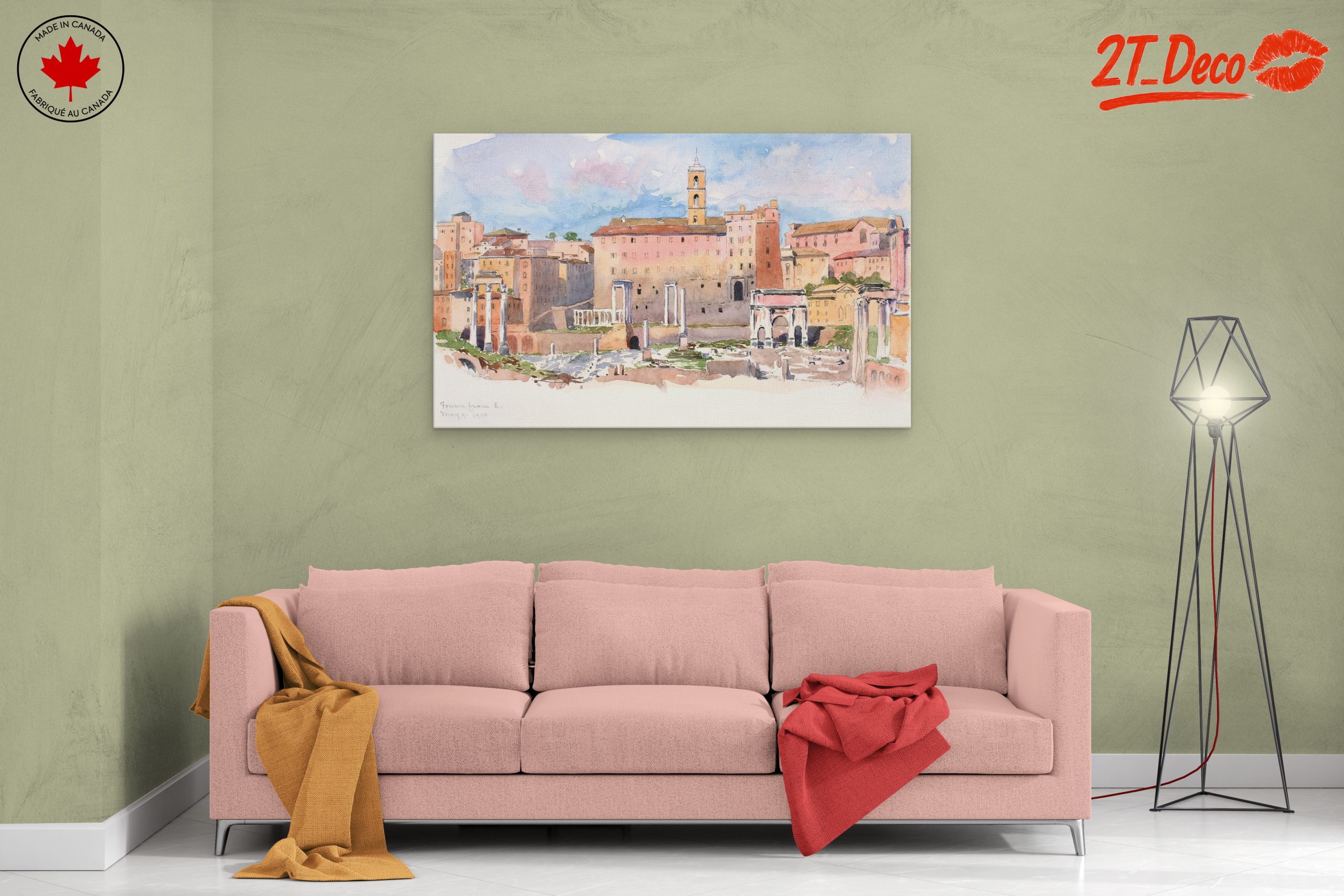 Watercolor View of Roman Architecture - Image 2