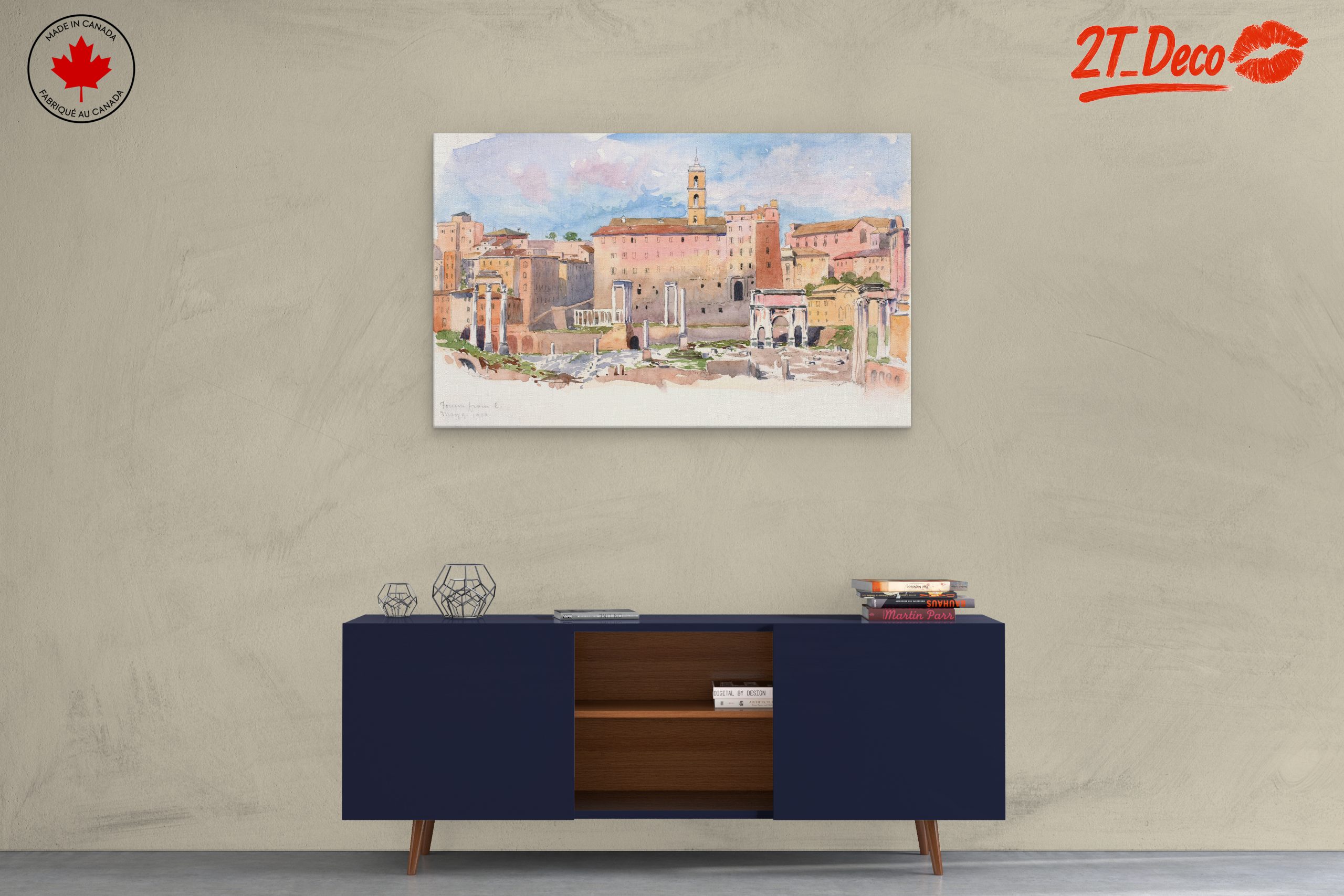 Watercolor View of Roman Architecture - Image 3