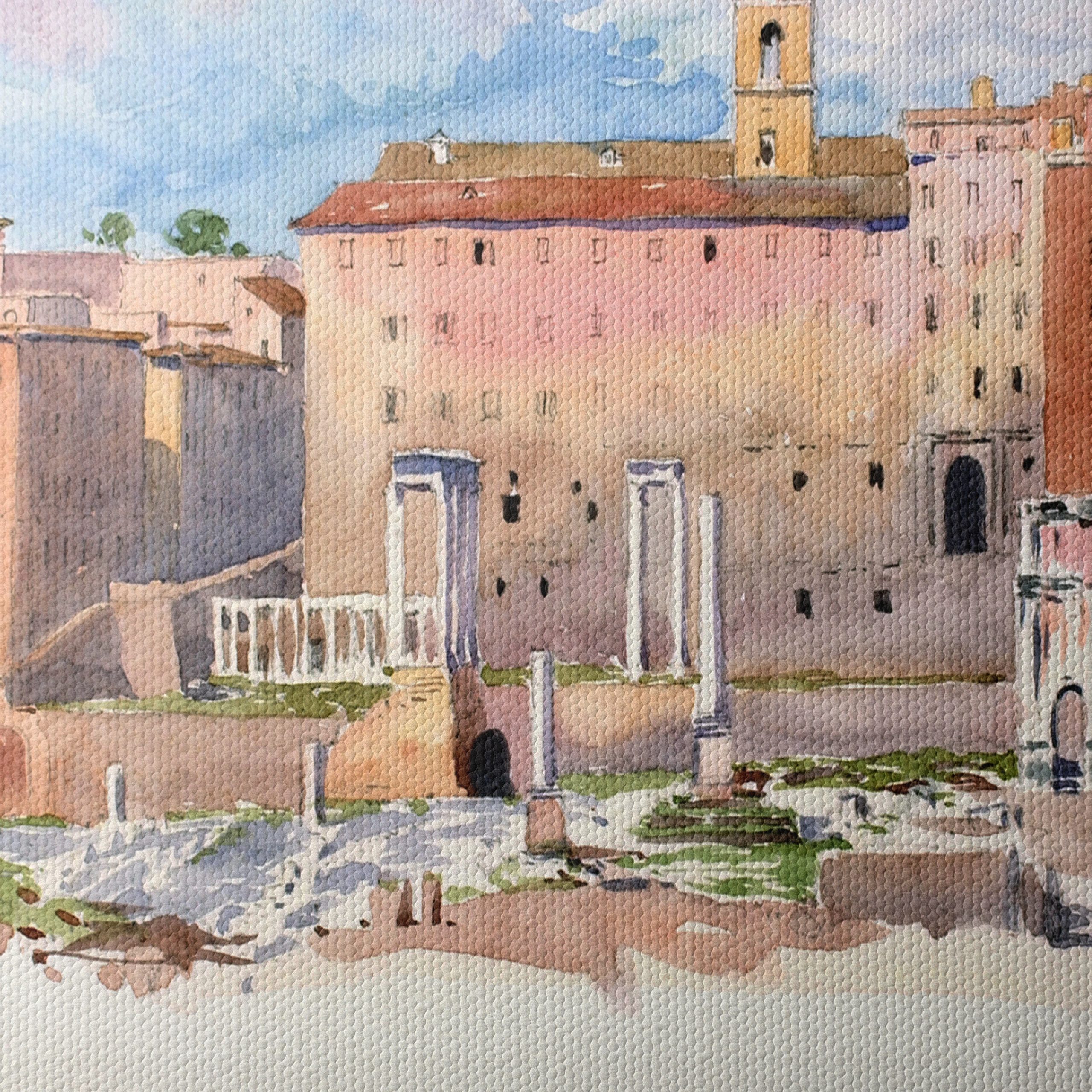 Watercolor View of Roman Architecture - Image 4