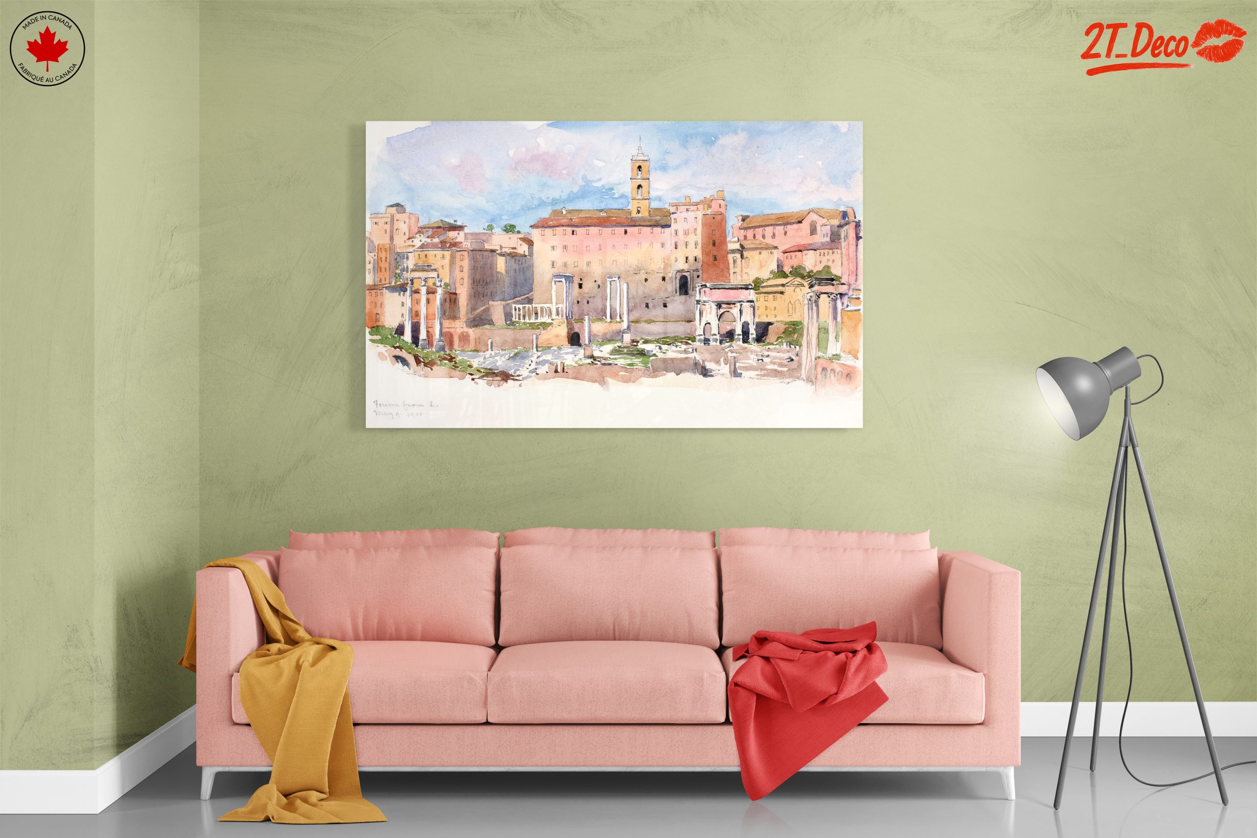 Watercolor View of Roman Architecture - Image 7