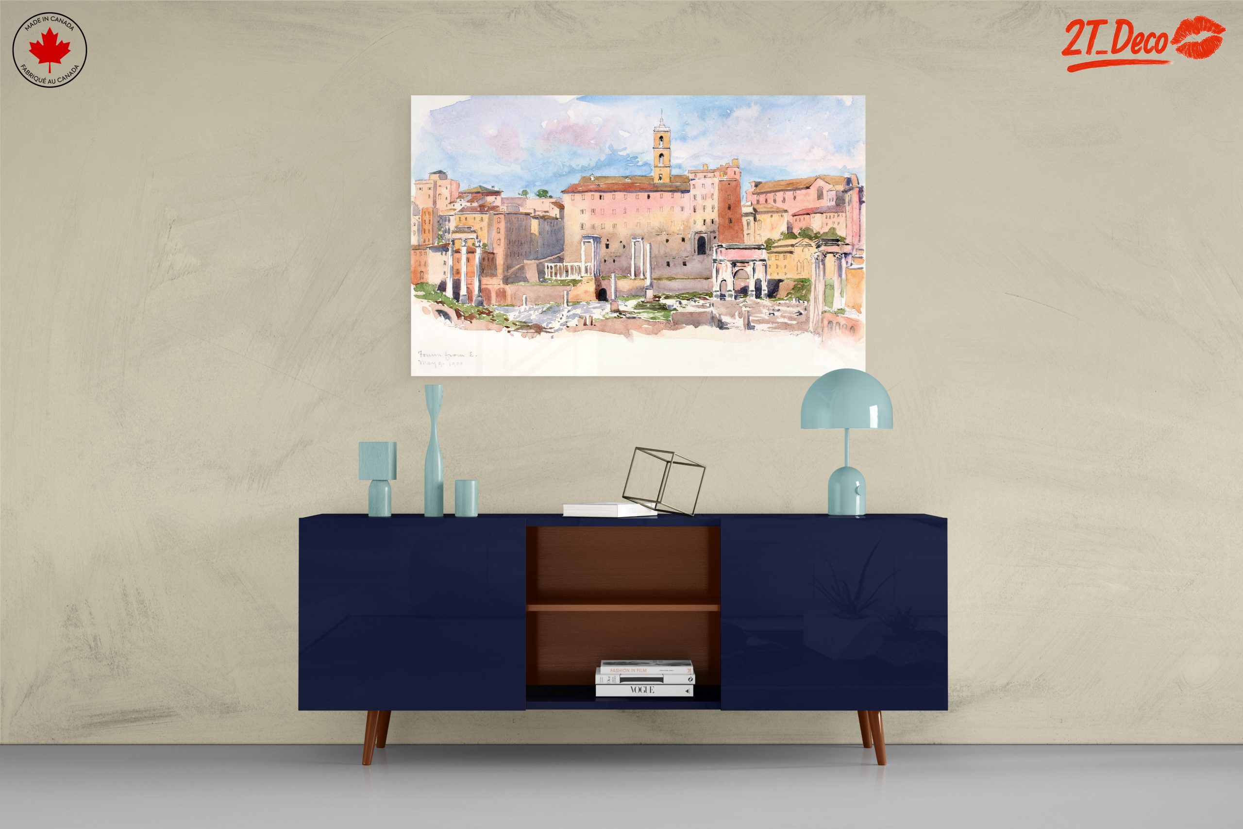 Watercolor View of Roman Architecture - Image 8