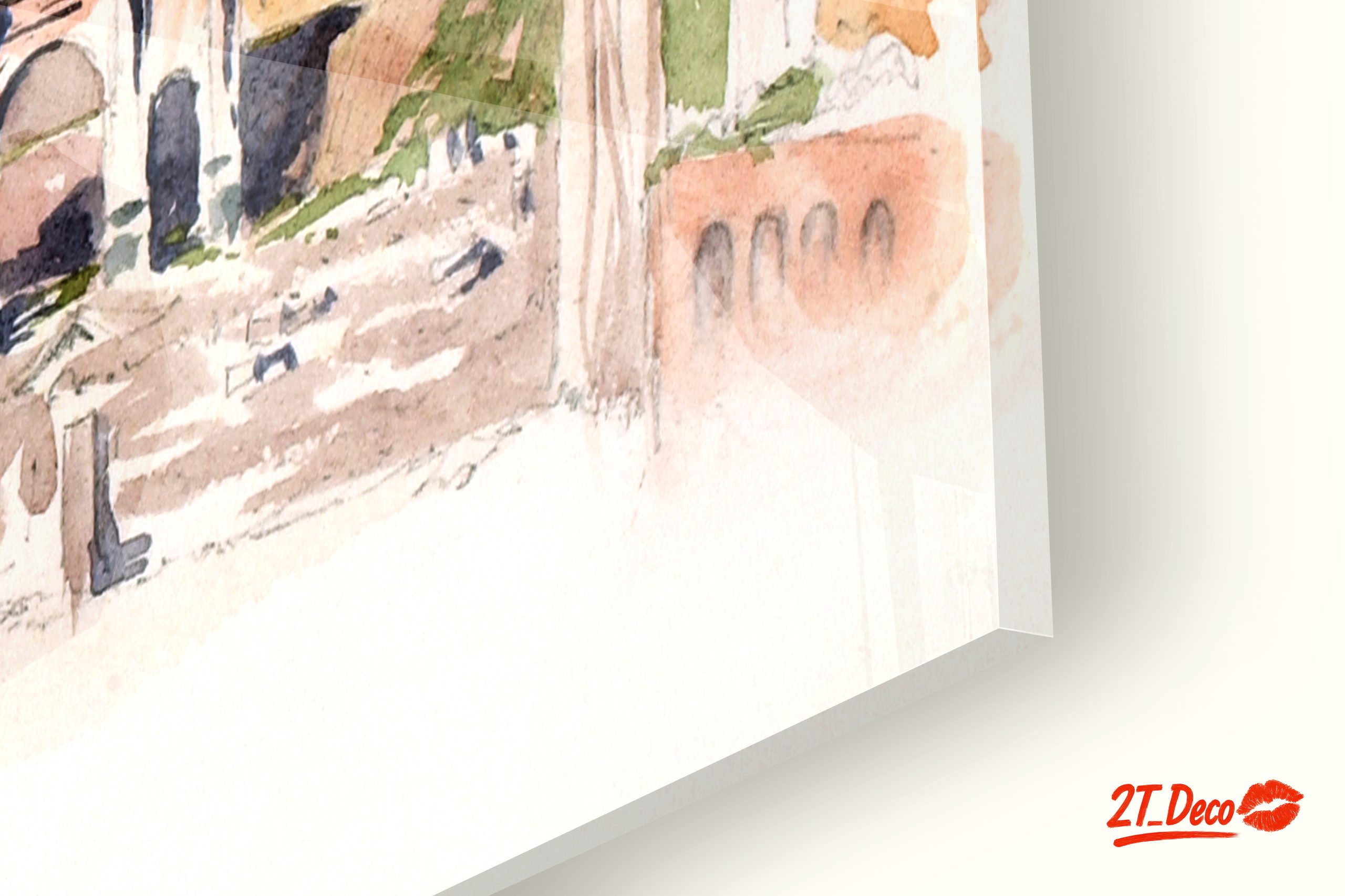 Watercolor View of Roman Architecture - Image 9