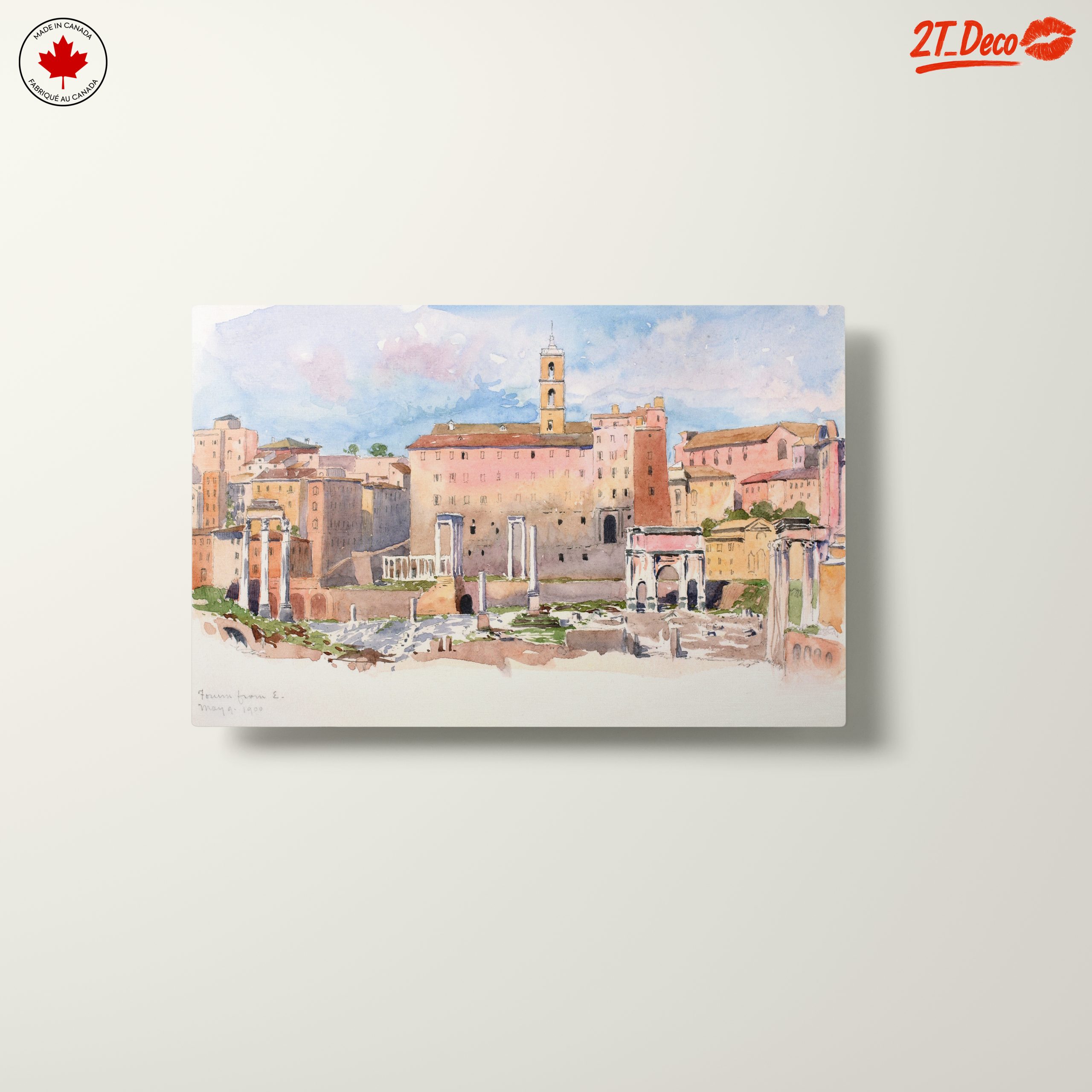 Watercolor View of Roman Architecture - Image 10