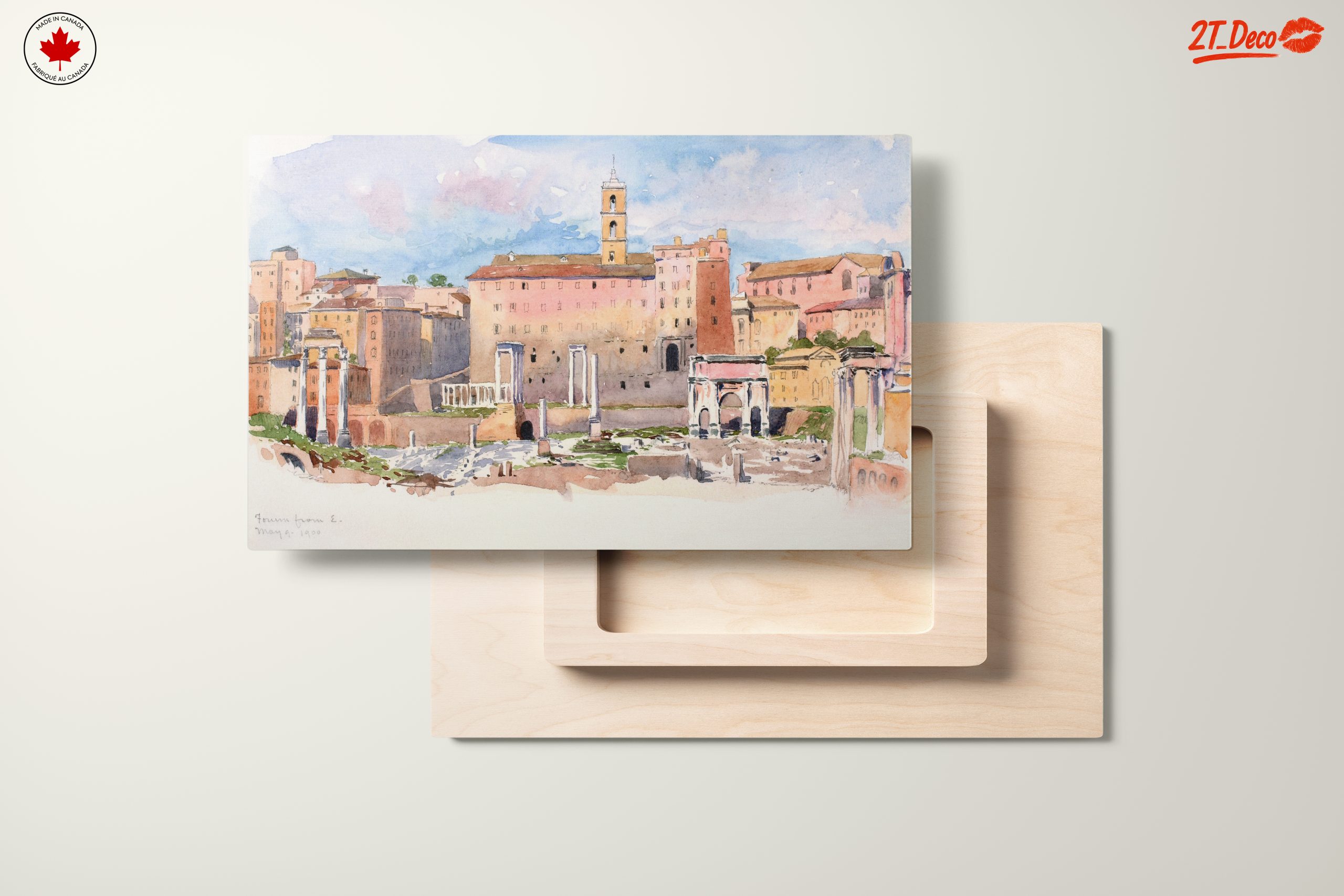Watercolor View of Roman Architecture - Image 11