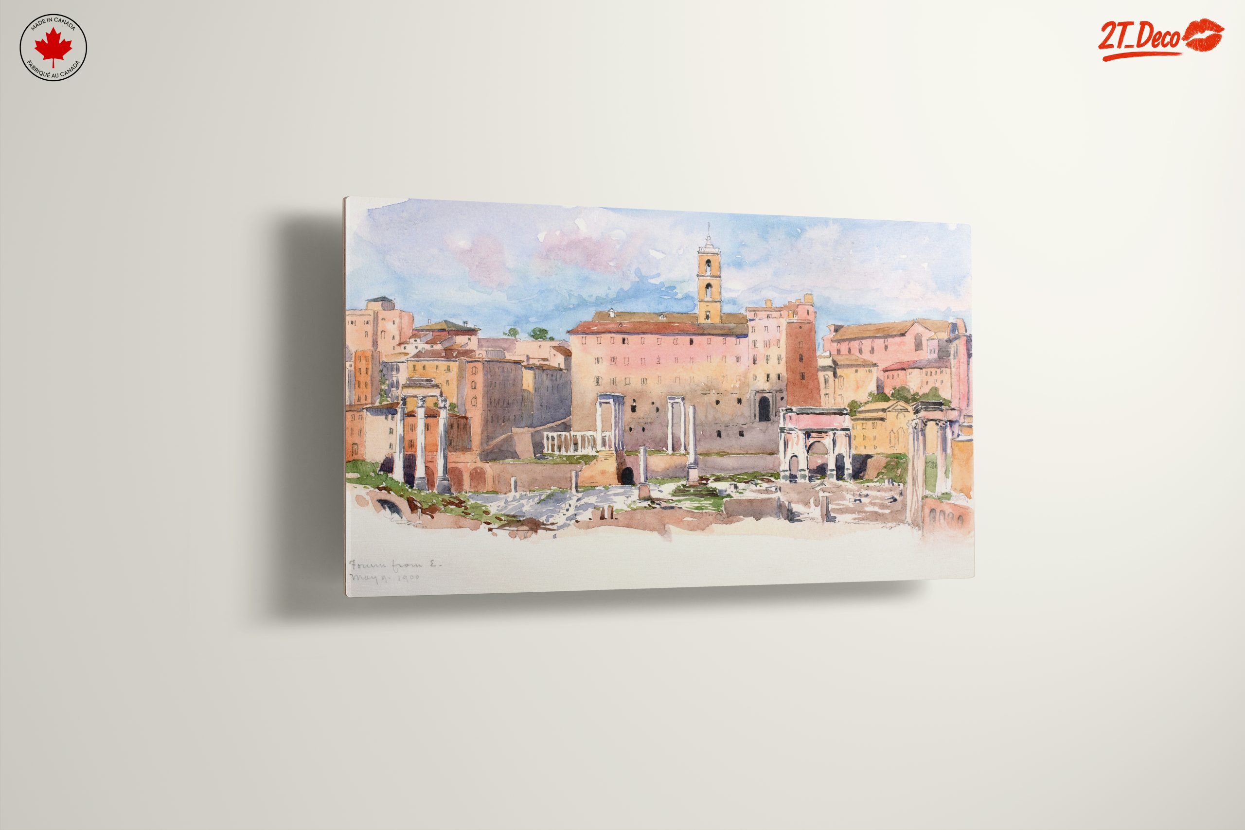 Watercolor View of Roman Architecture - Image 13