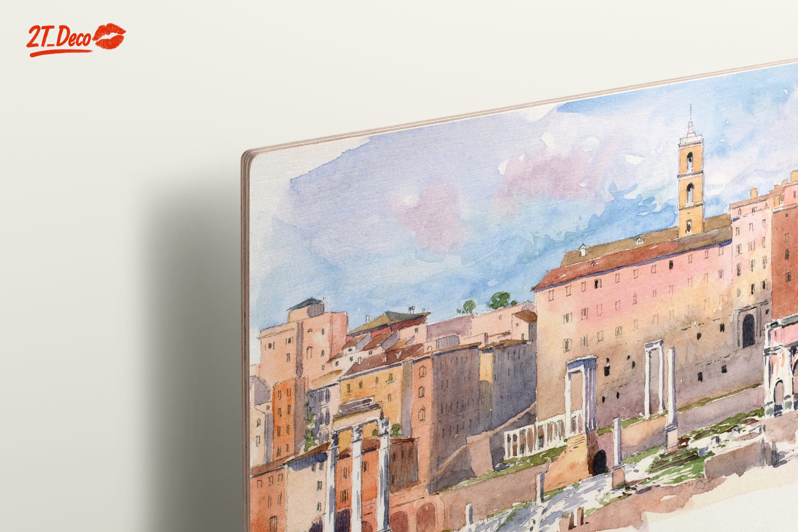 Watercolor View of Roman Architecture - Image 15