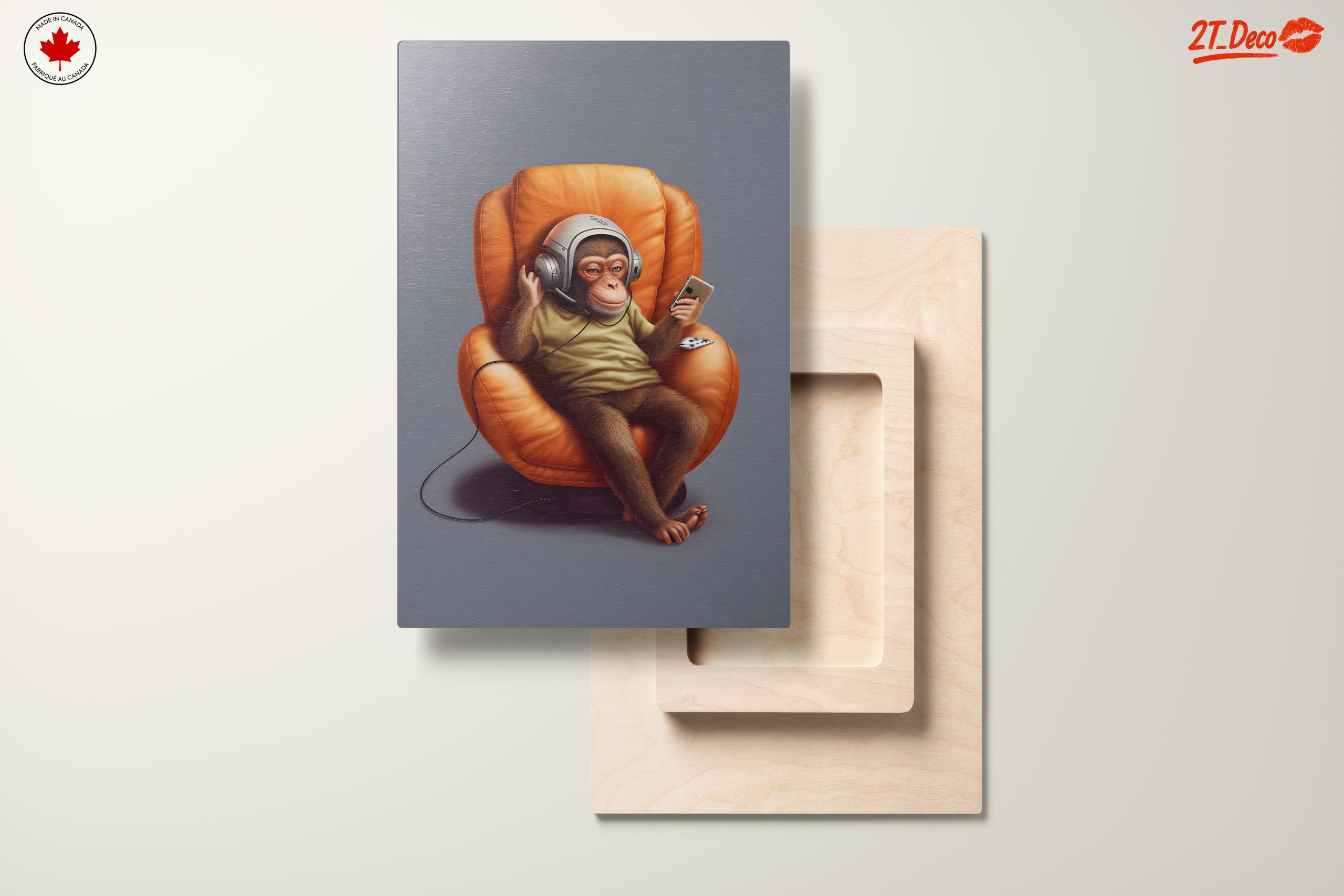 Cute Monkey Enjoying Music in a Cozy Chair - Image 11