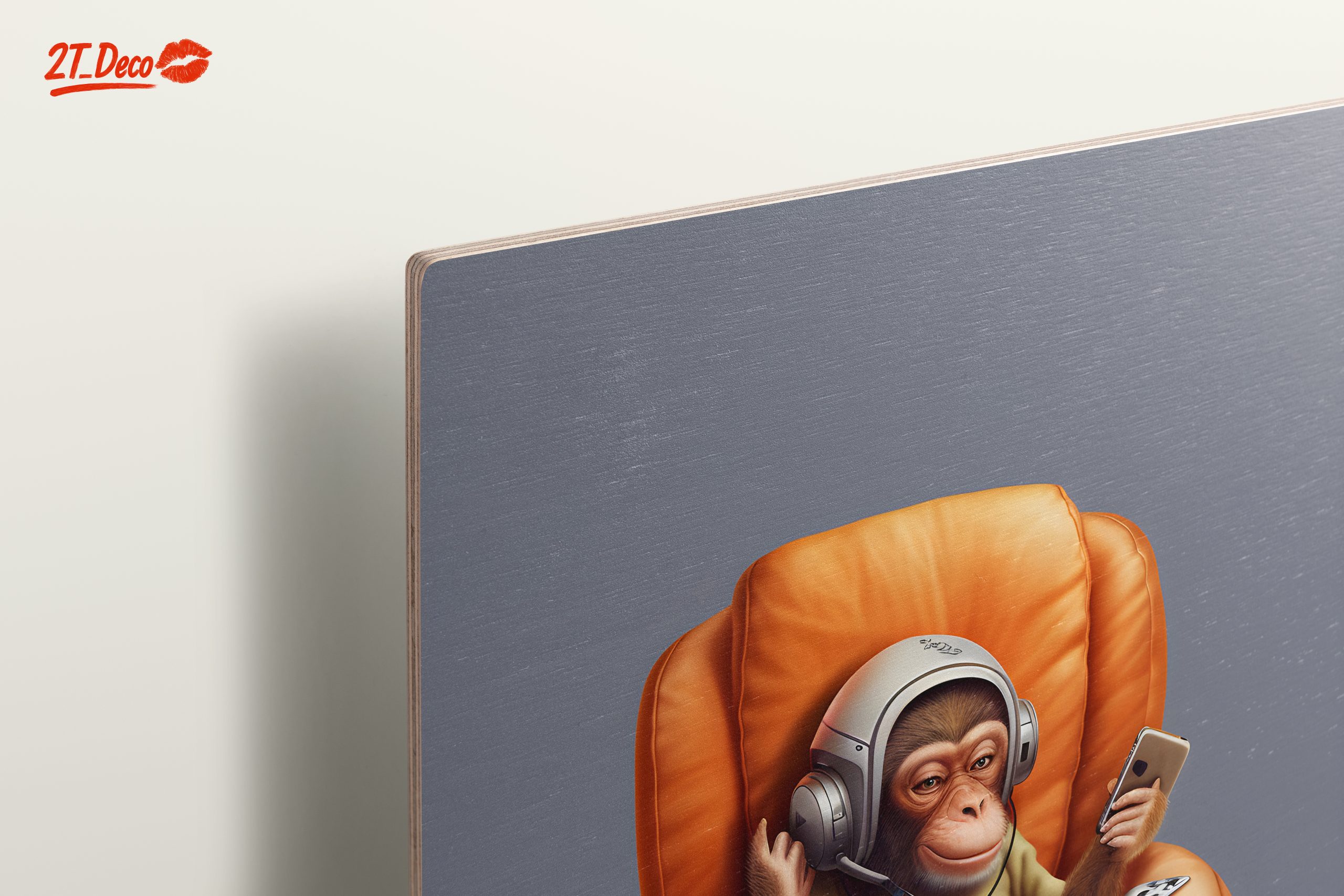Cute Monkey Enjoying Music in a Cozy Chair - Image 15