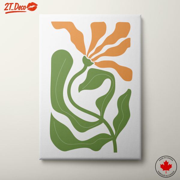 Abstract Botanical Art with Floral Elements