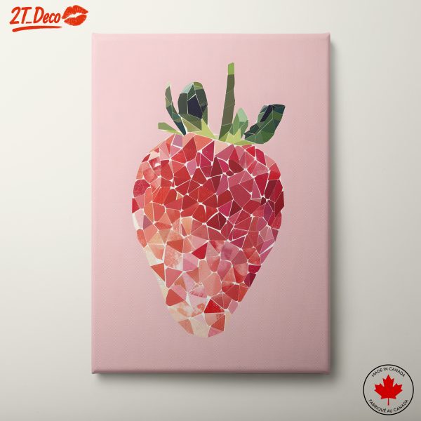 Colorful Abstract Strawberry Art