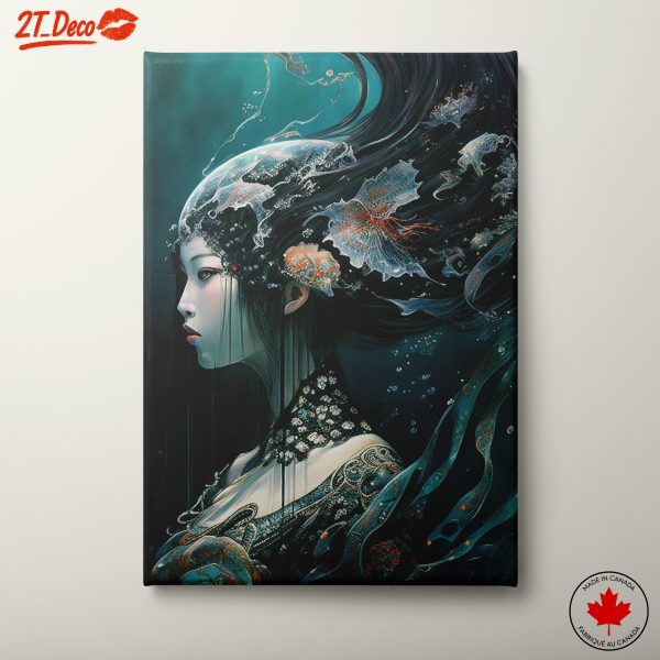 Elegant Contemporary Cultural Art with Ocean Inspiration