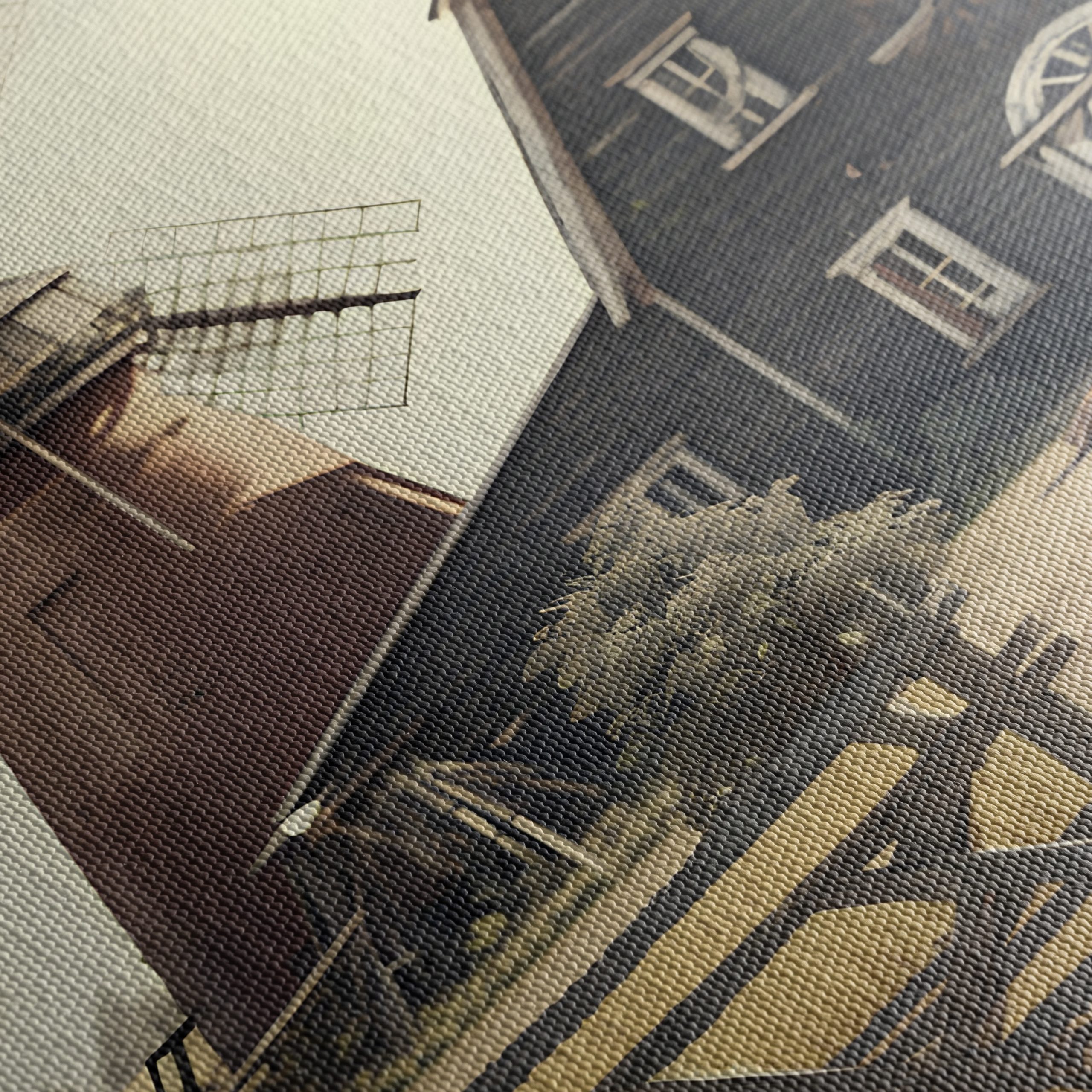 Rustic Farm Scene with Animals and Windmill - Image 5