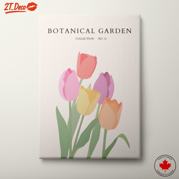 Colorful Botanical Art Featuring Tulips