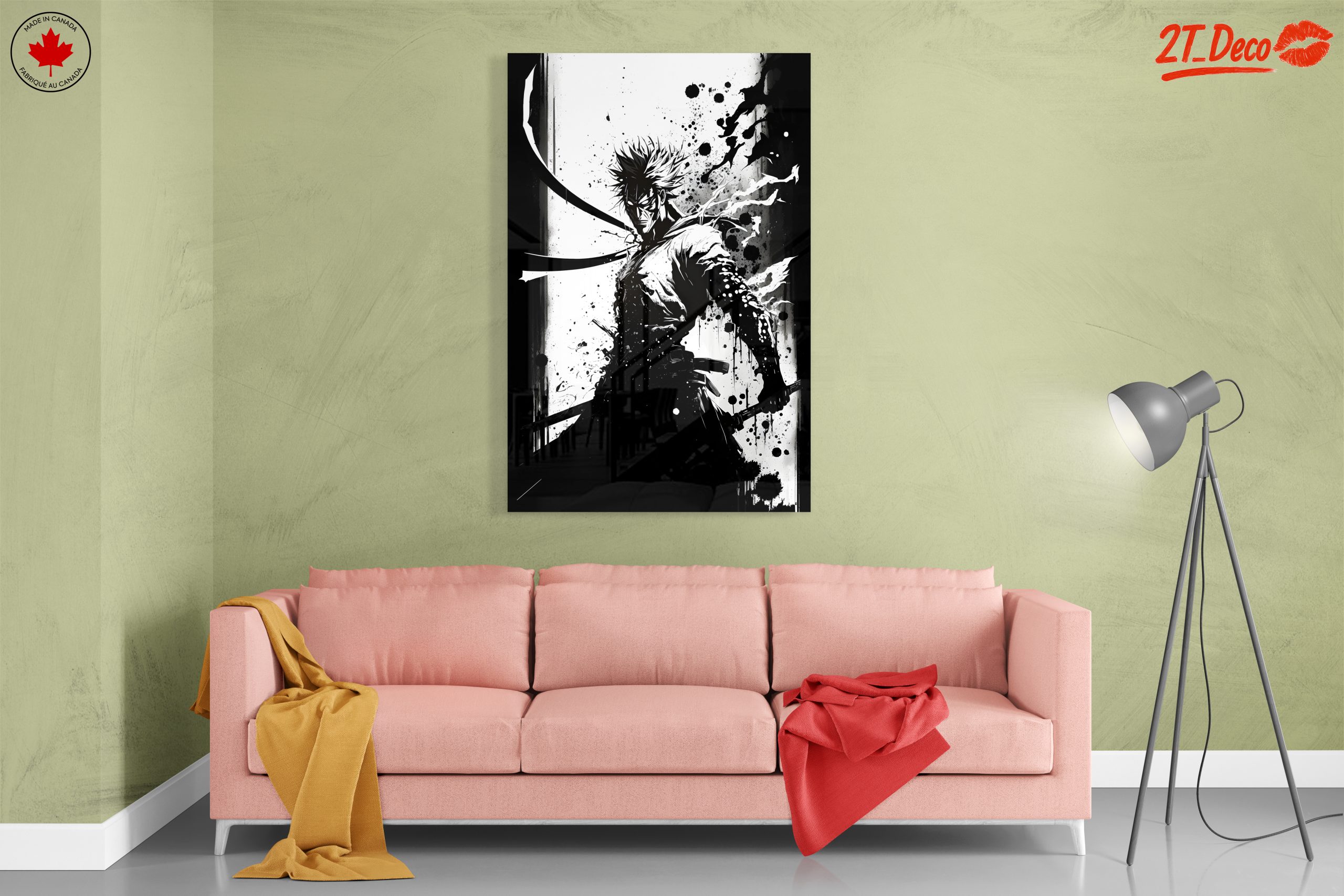 Stylized Dynamic Character Artwork in Black and White - Image 7