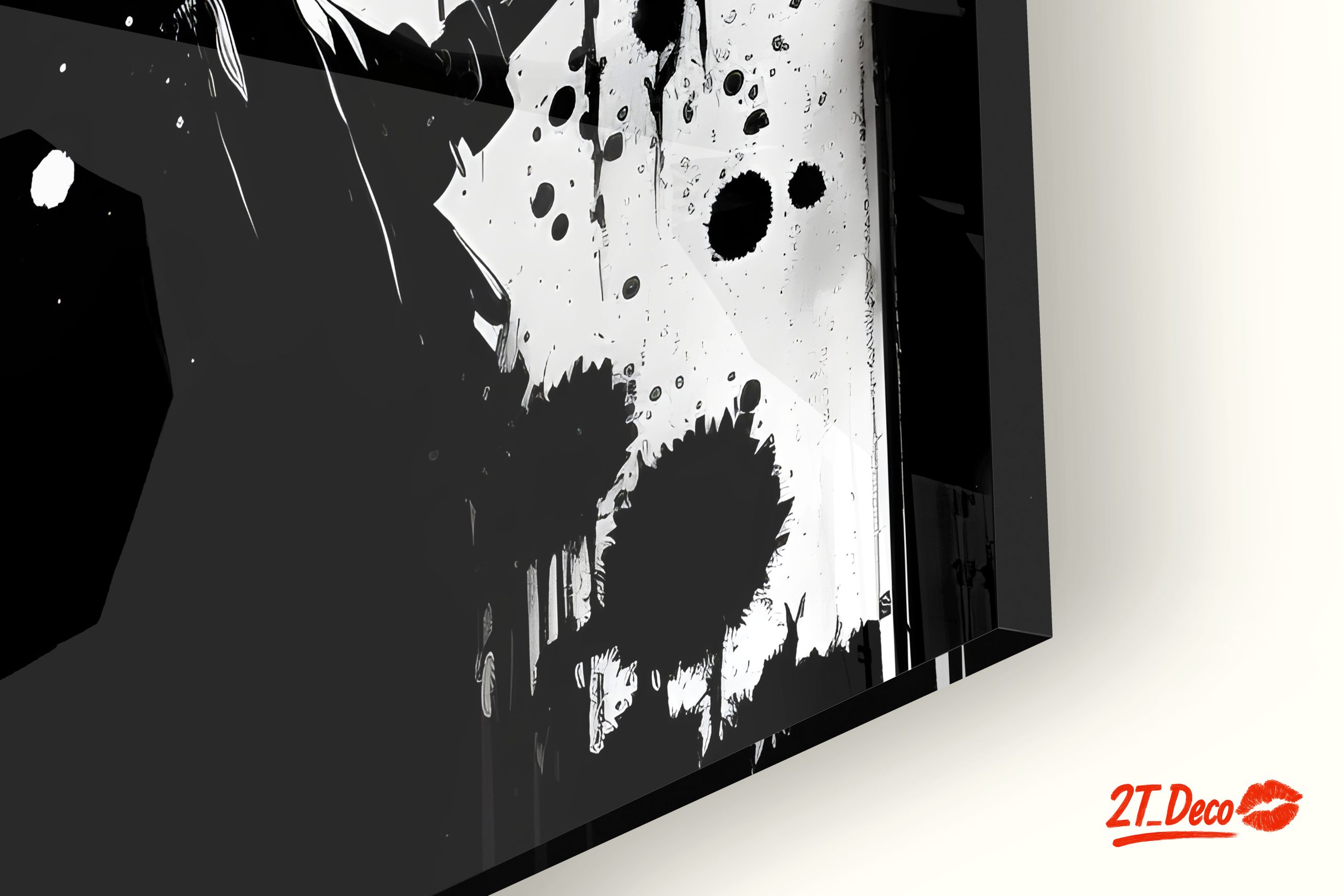 Stylized Dynamic Character Artwork in Black and White - Image 9