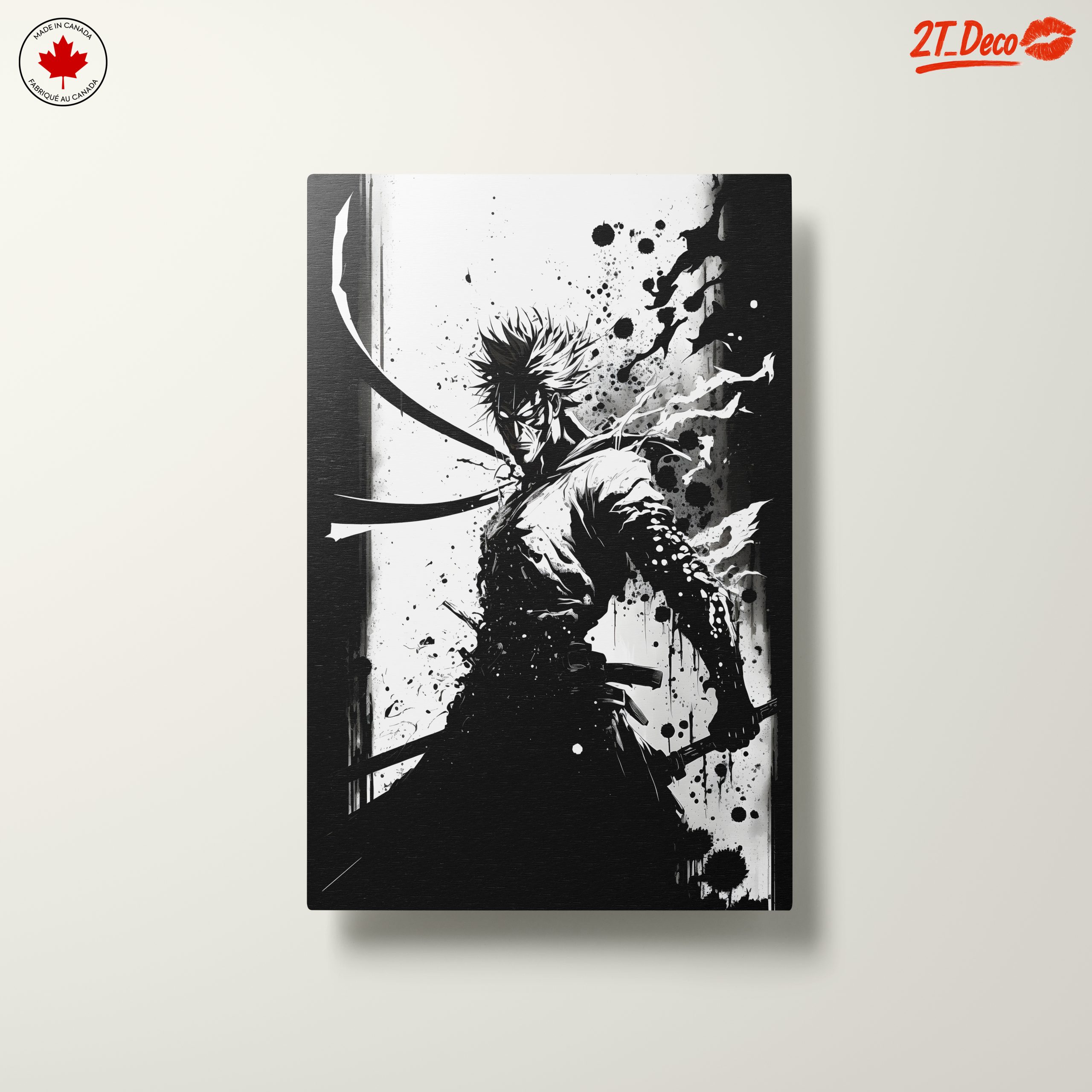 Stylized Dynamic Character Artwork in Black and White - Image 10