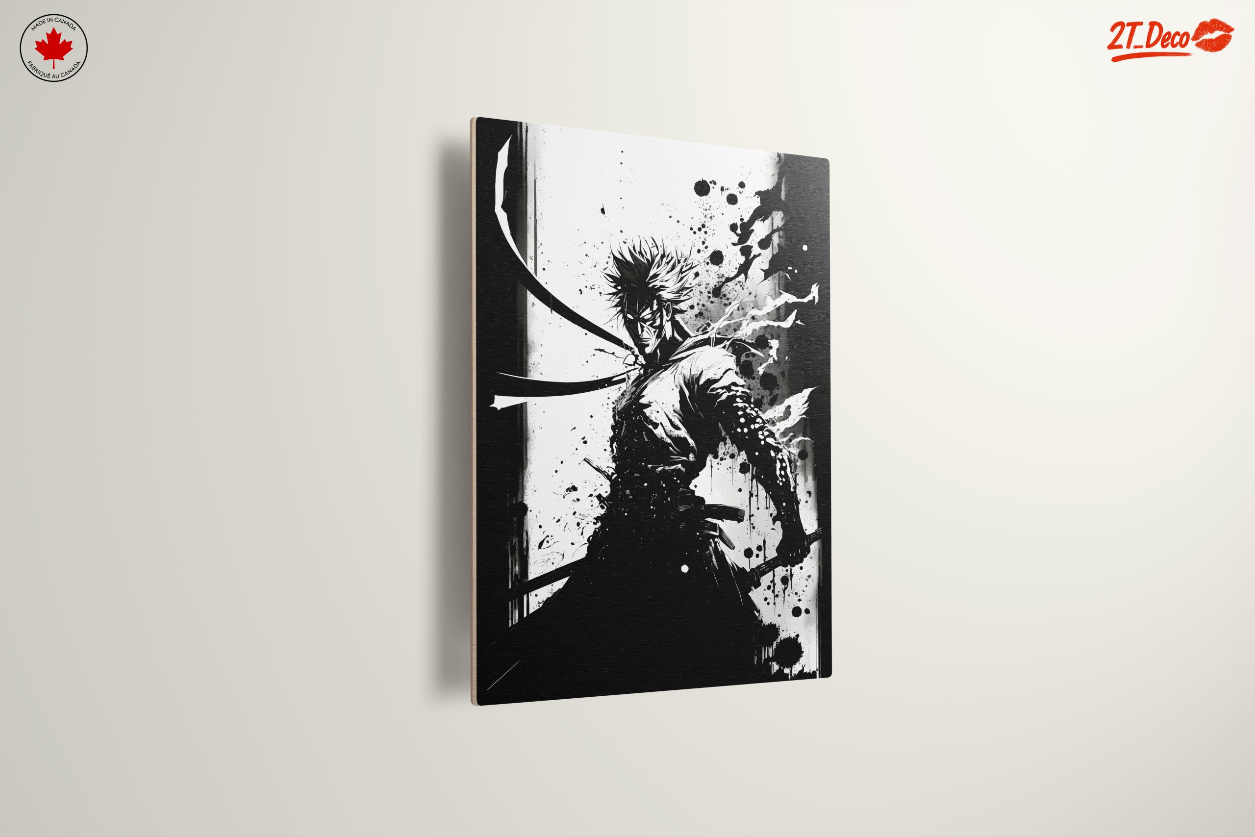 Stylized Dynamic Character Artwork in Black and White - Image 13