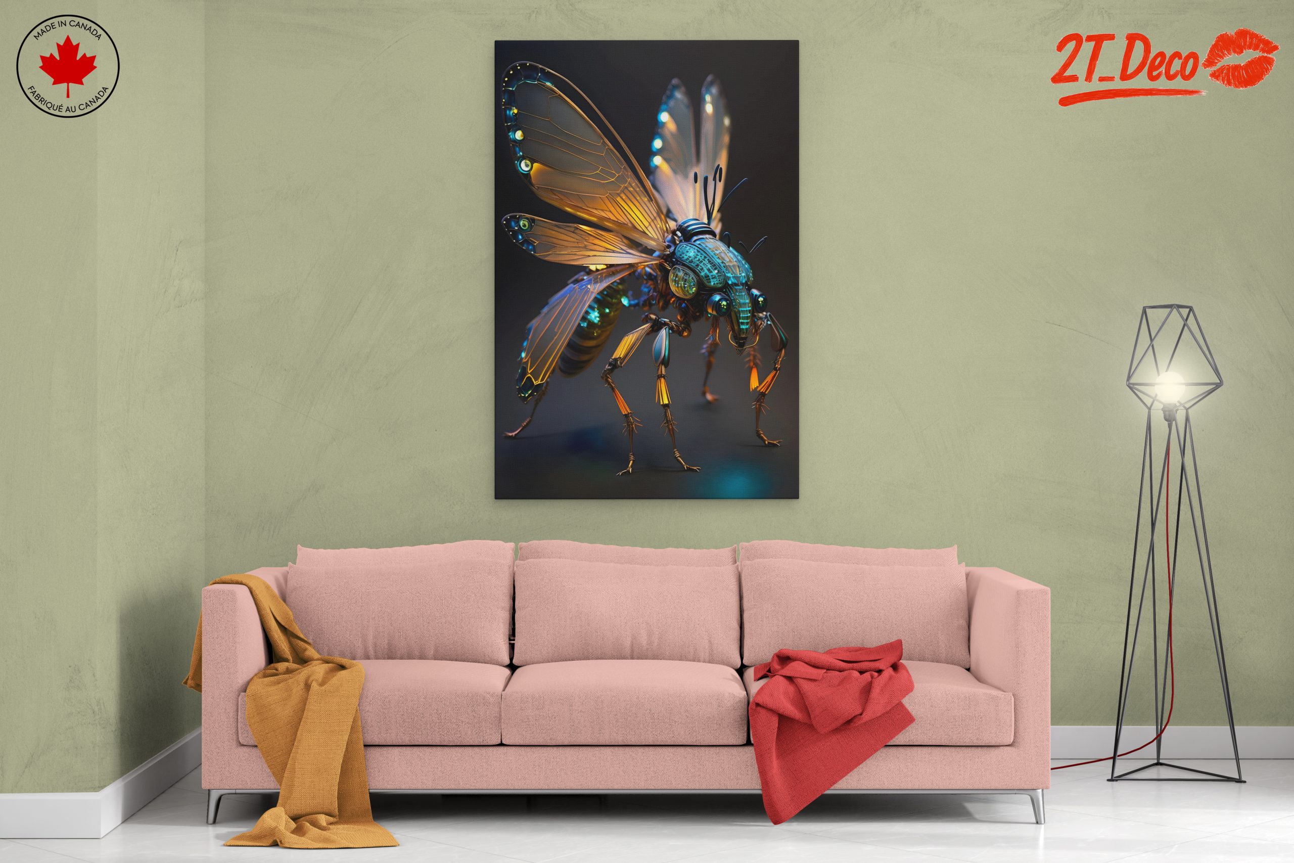 Futuristic Insect Art with Glowing Features - Image 2