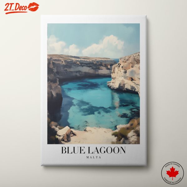 Blue Lagoon Landscape Art from Malta