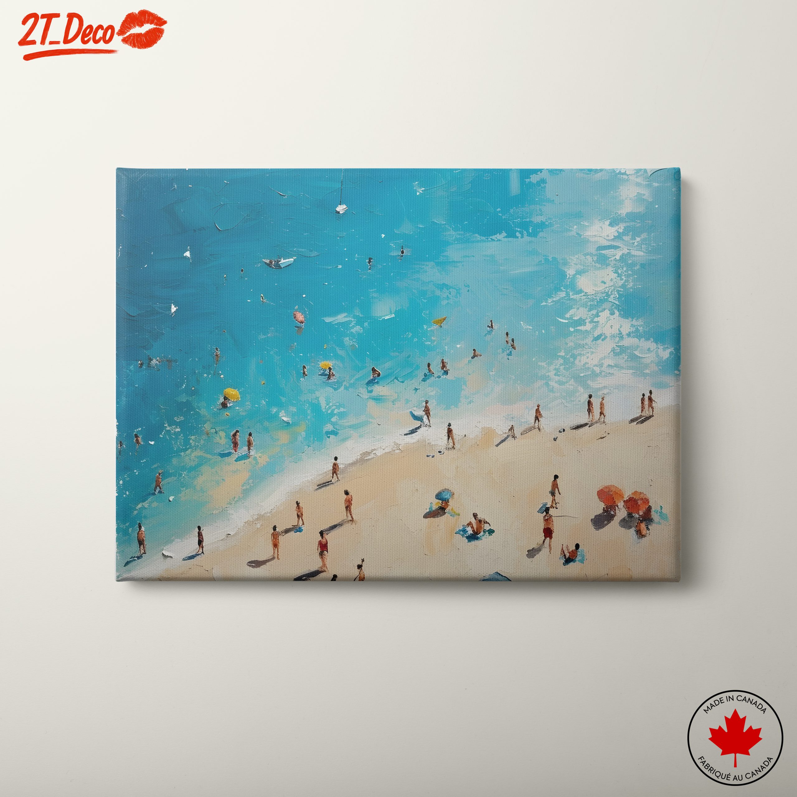 Vibrant Beach Scene with People