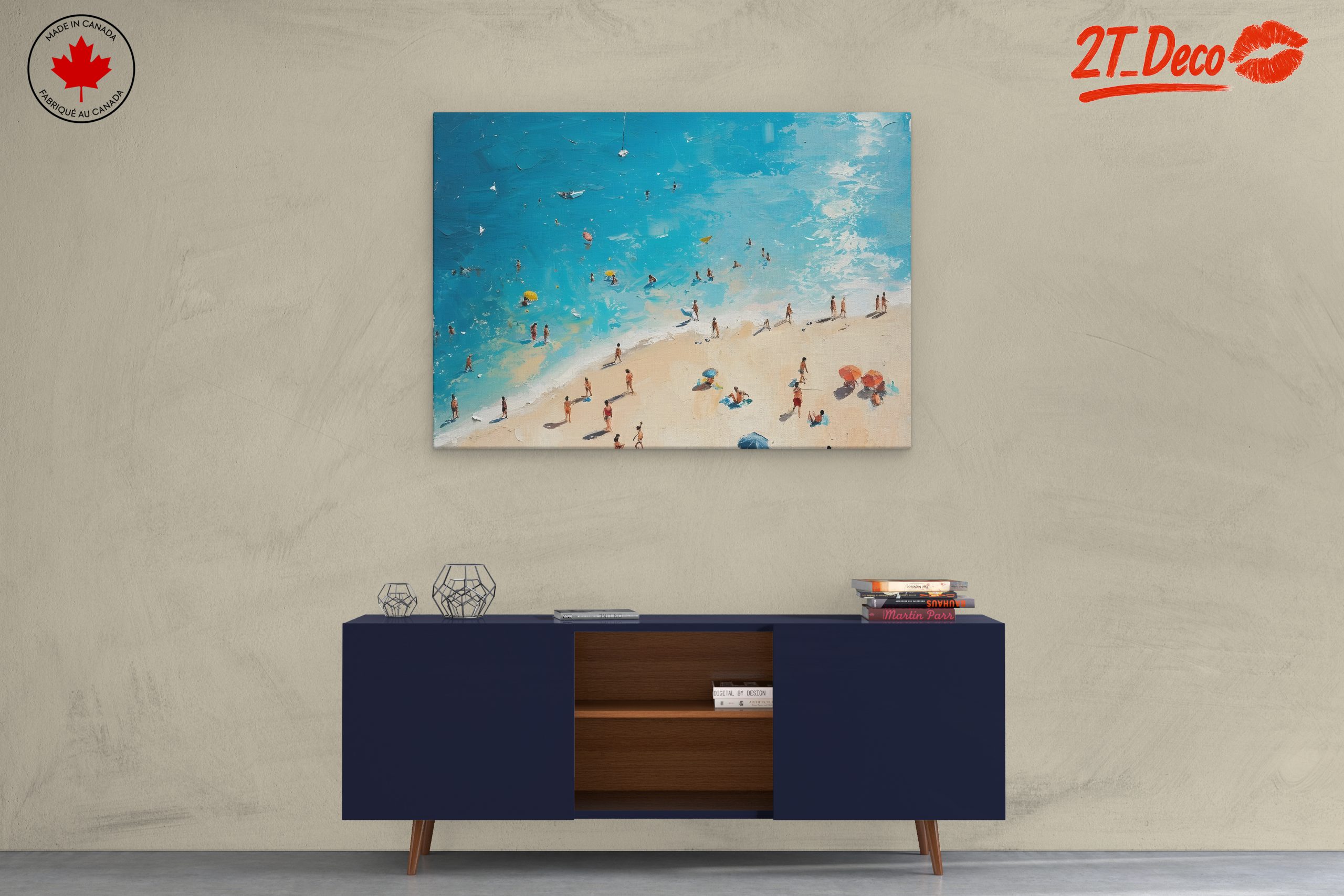 Vibrant Beach Scene with People - Image 3