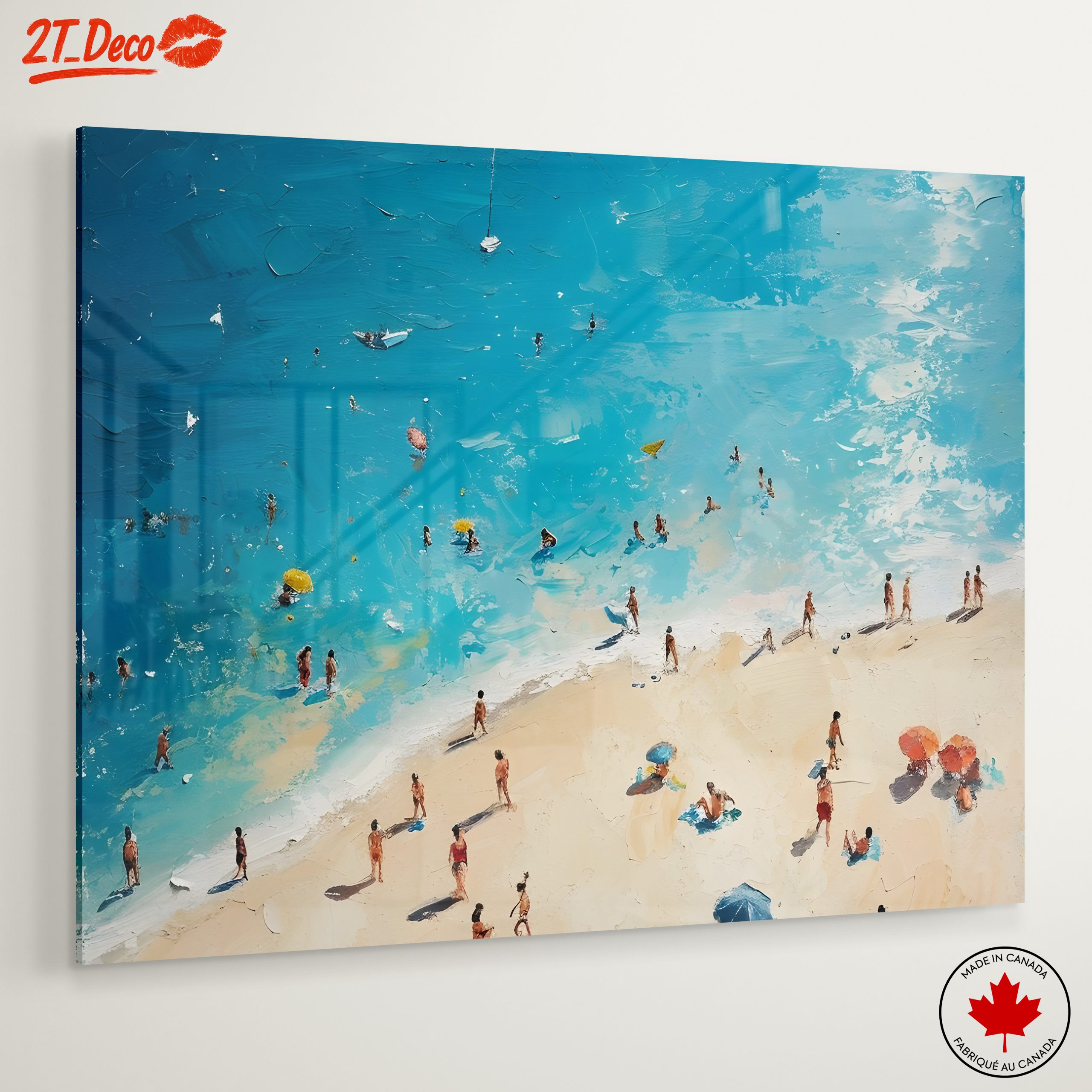 Vibrant Beach Scene with People - Image 6