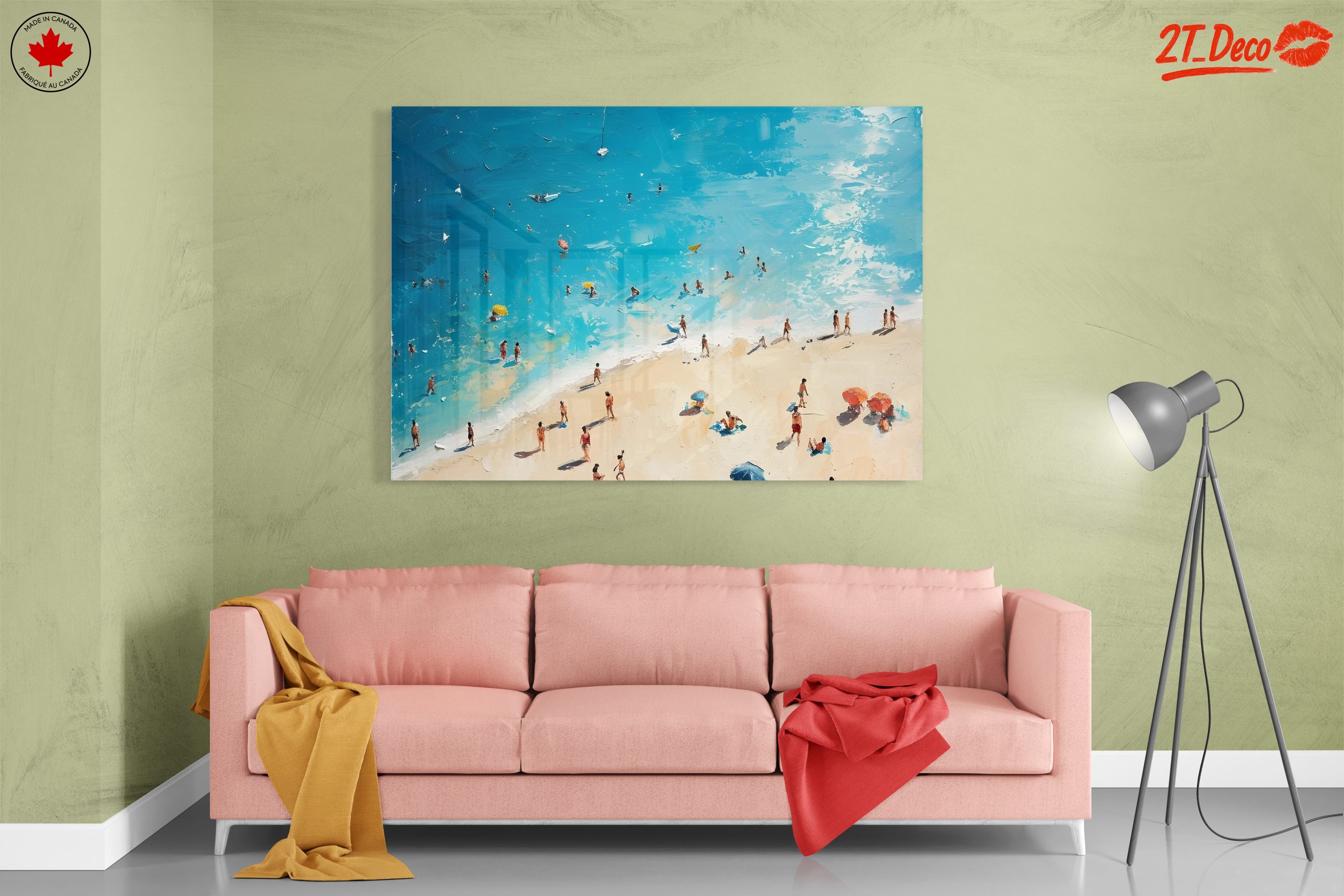 Vibrant Beach Scene with People - Image 7
