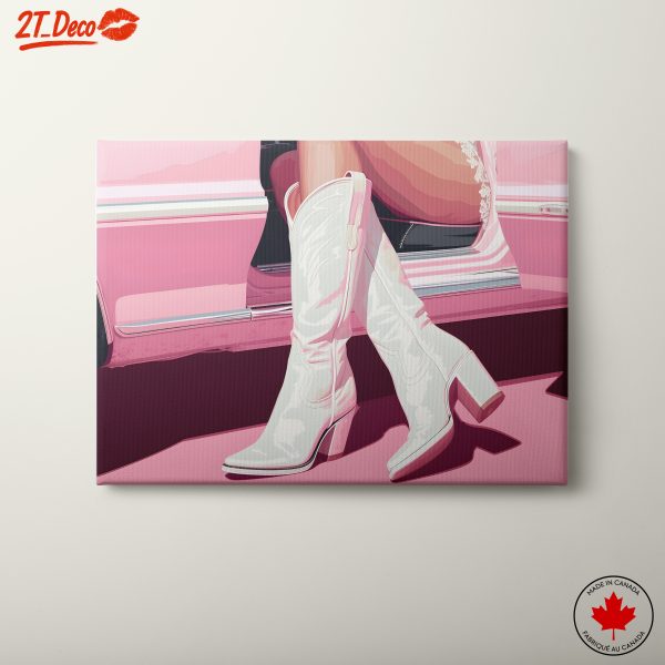 Stylish Pink Boots by Classic Car