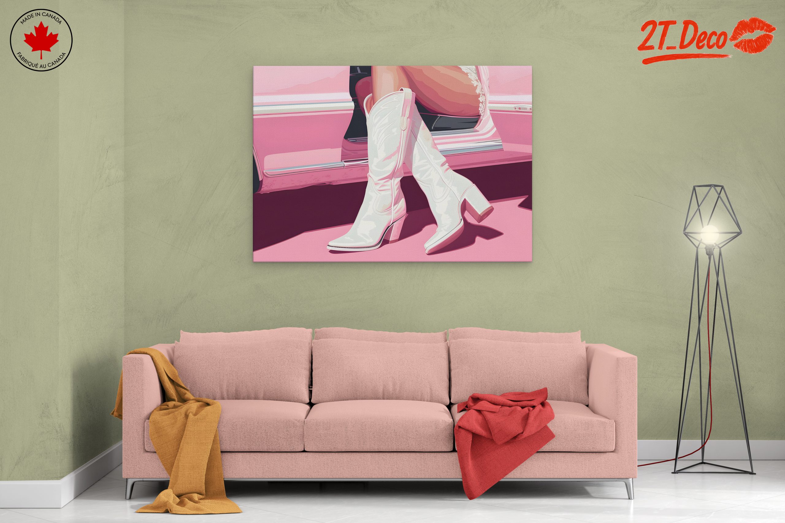 Stylish Pink Boots by Classic Car - Image 2
