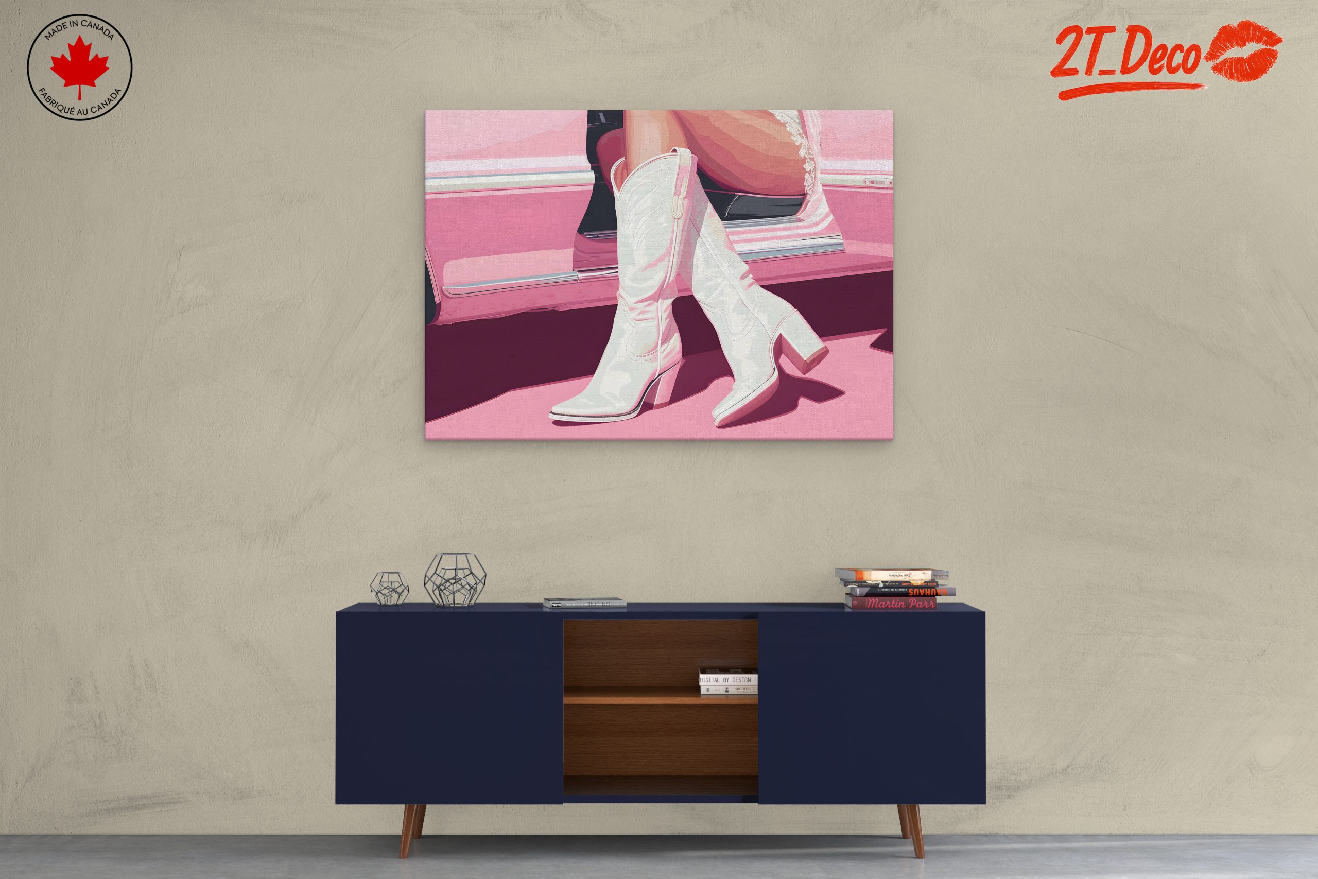Stylish Pink Boots by Classic Car - Image 3