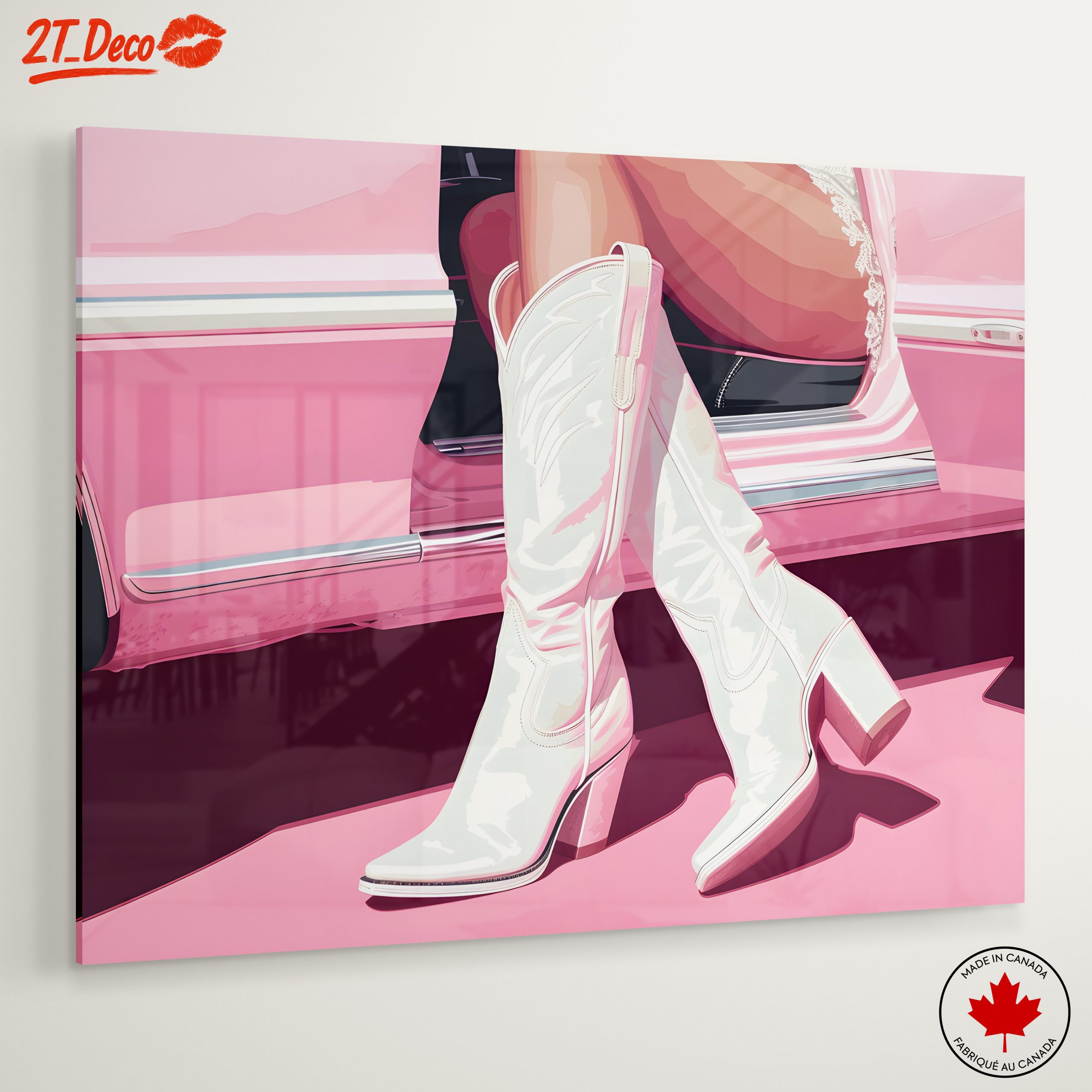 Stylish Pink Boots by Classic Car - Image 6