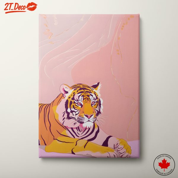 Stylized Tiger Art for Contemporary Spaces