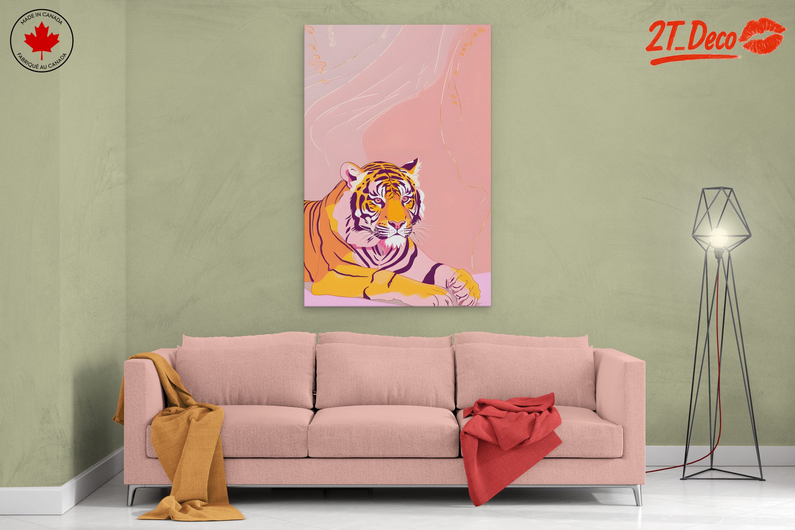Stylized Tiger Art for Contemporary Spaces - Image 2