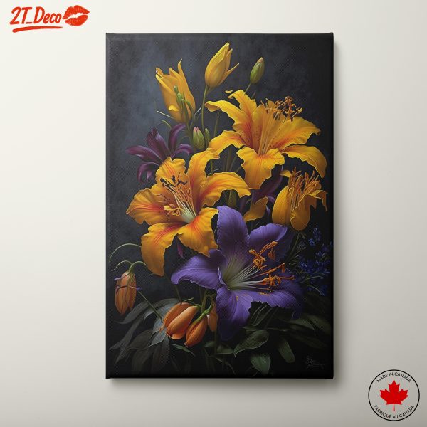 Vibrant Floral Arrangement with Lilies and Tulips