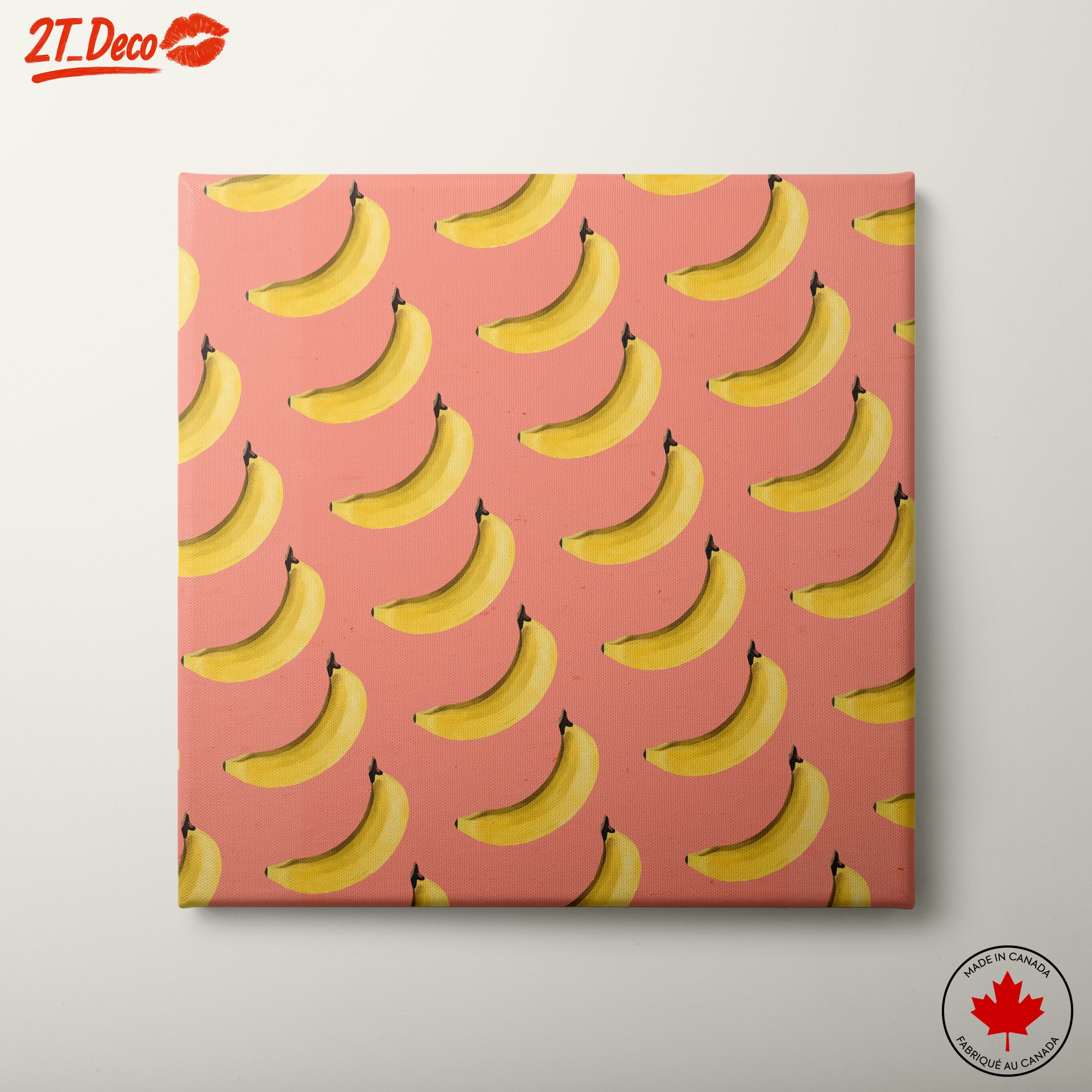 Playful Banana Pattern Art