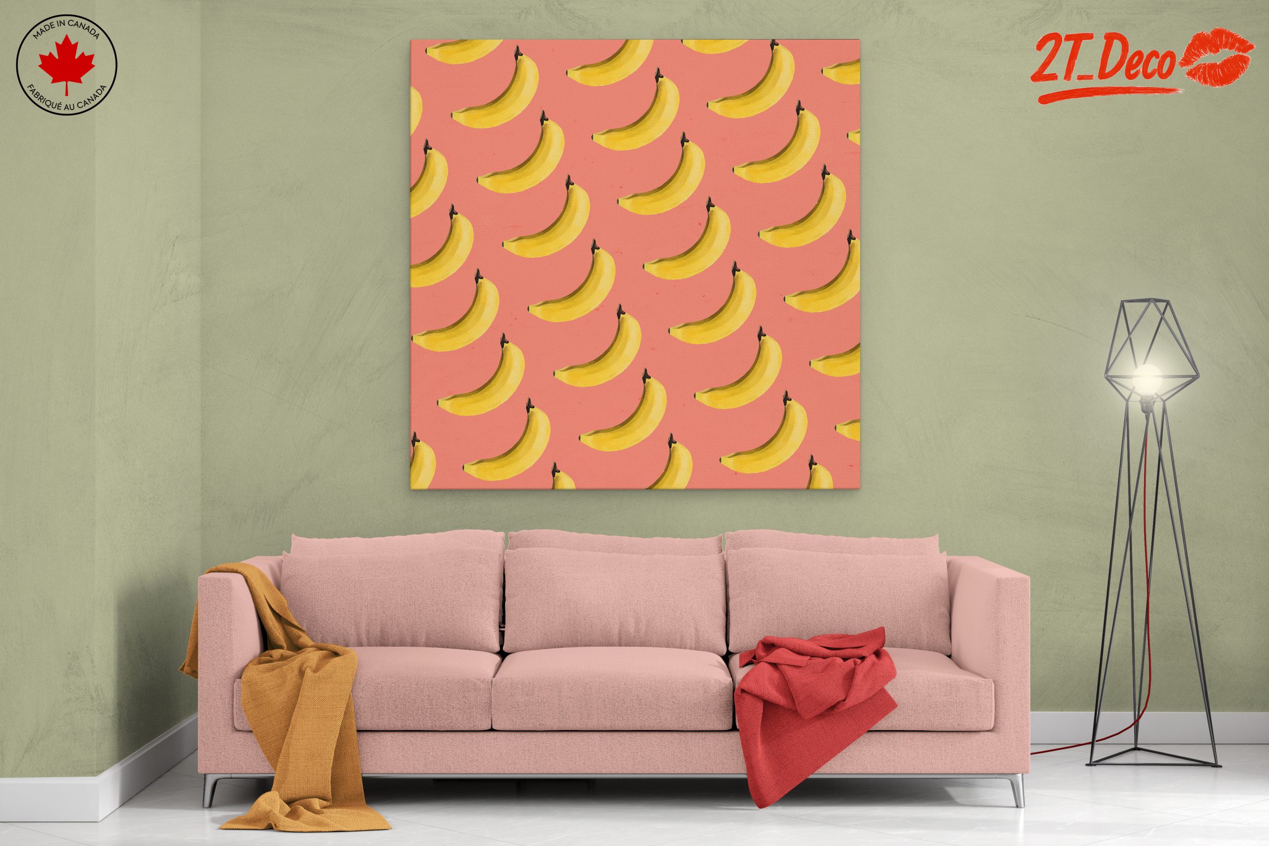 Playful Banana Pattern Art - Image 2