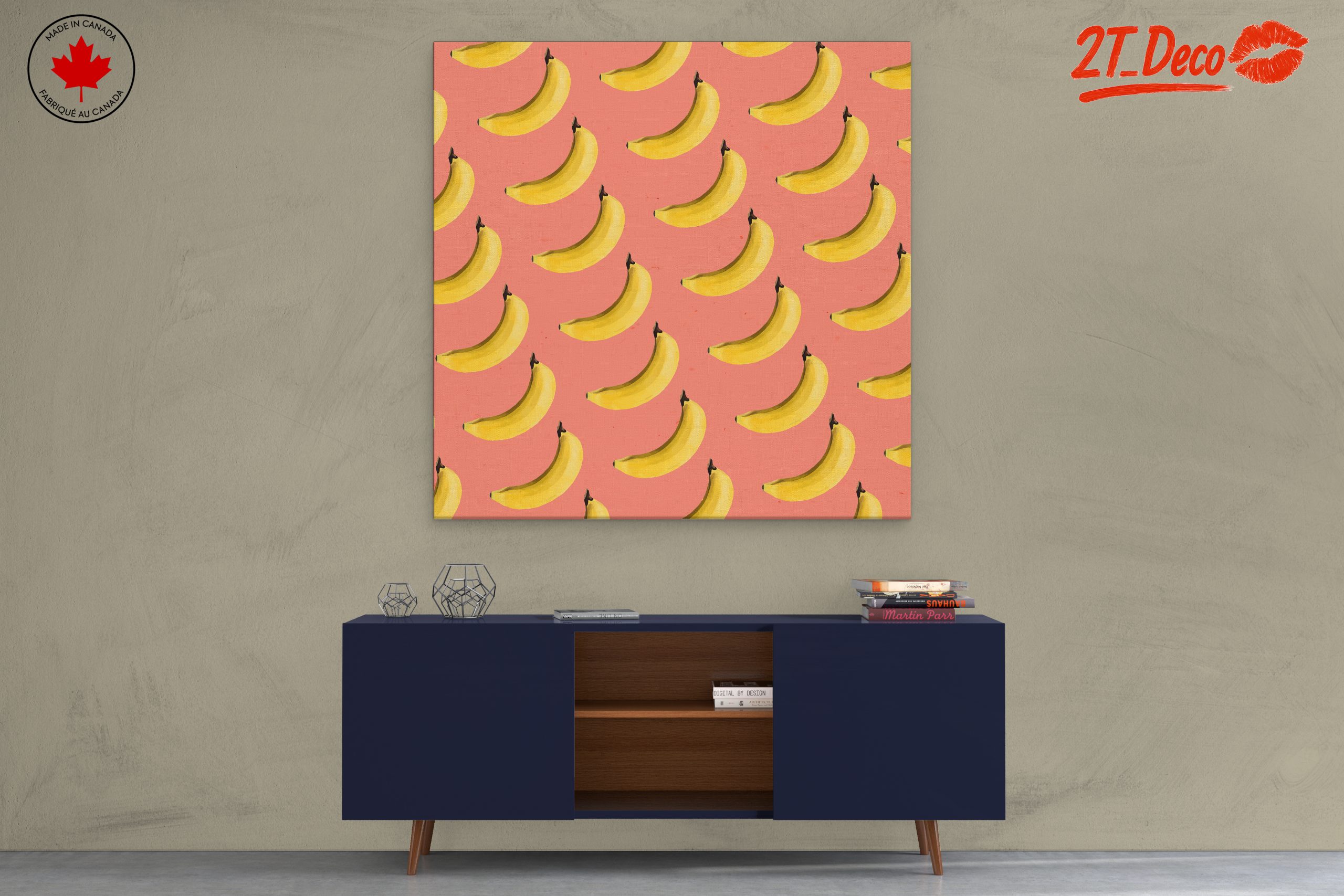 Playful Banana Pattern Art - Image 3