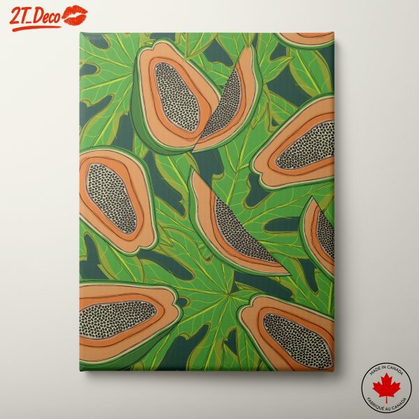 Vibrant Abstract Papaya Art 2
