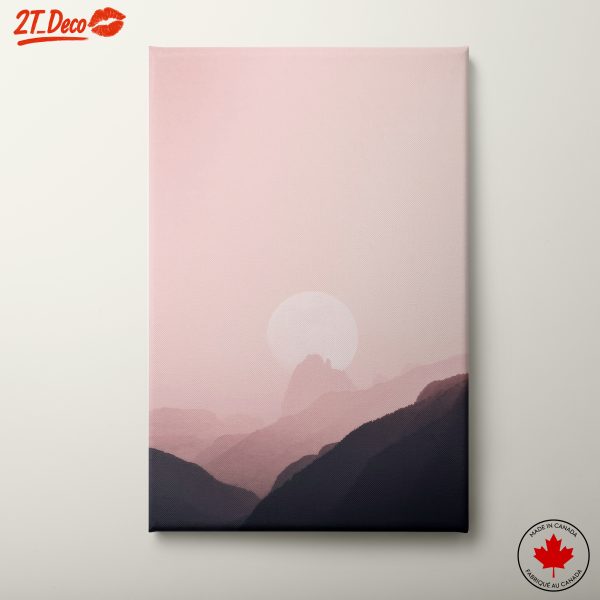 Serene Abstract Landscape with Full Moon