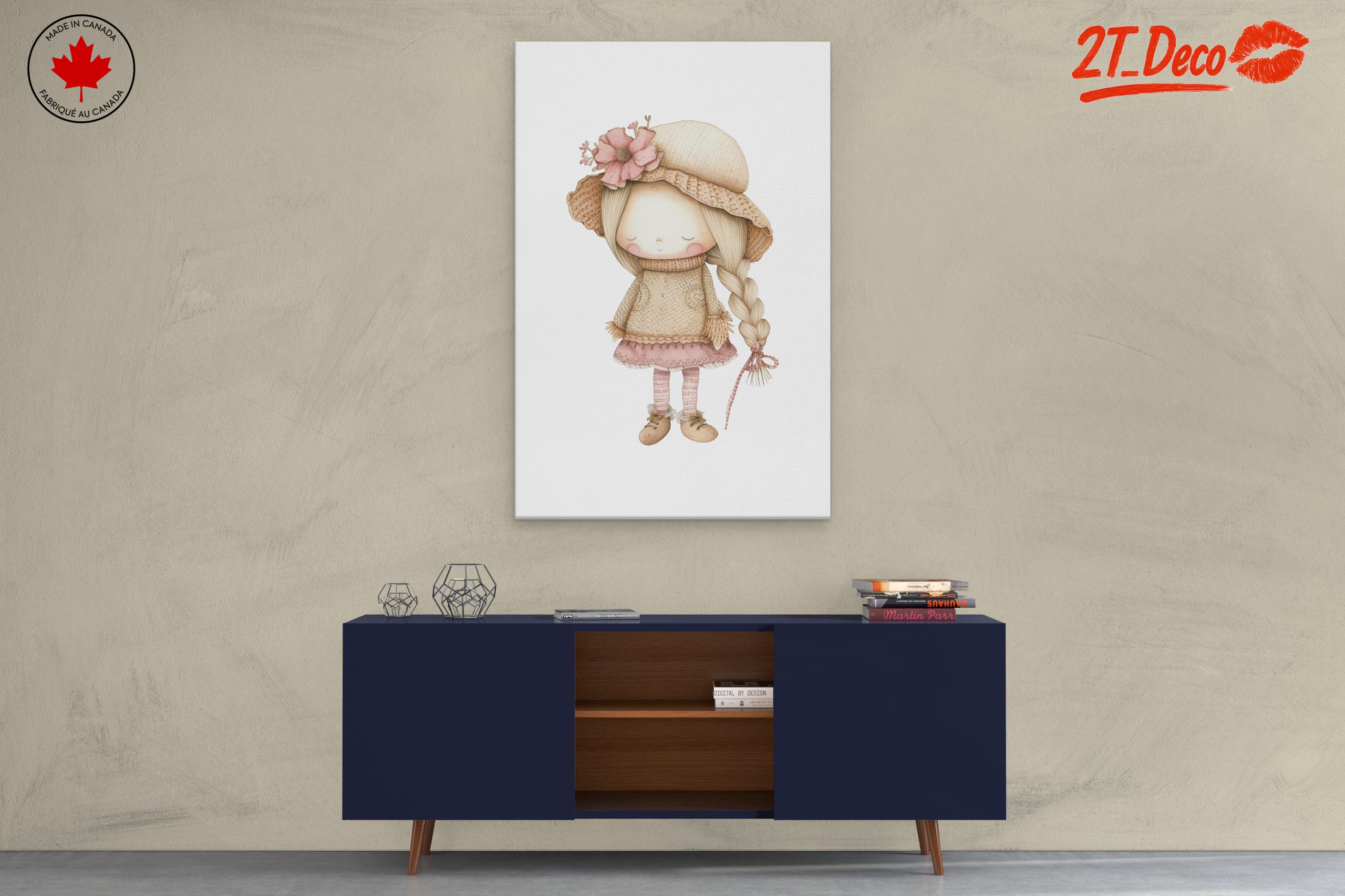 Adorable Whimsical Character with Hat - Image 3