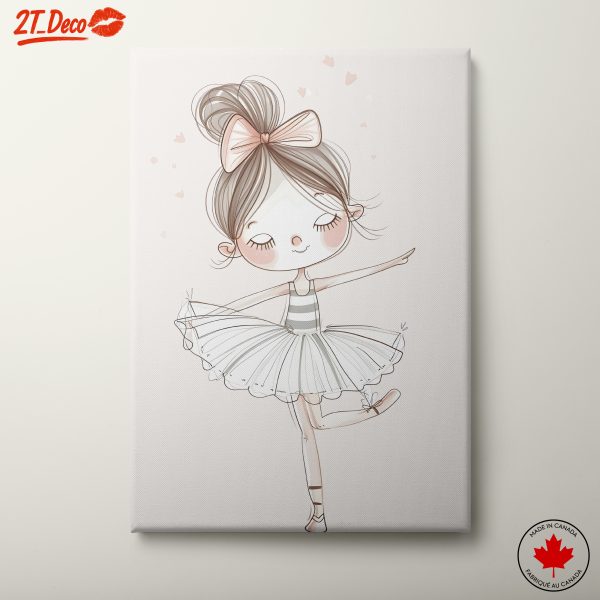 Adorable Ballerina Character Illustration
