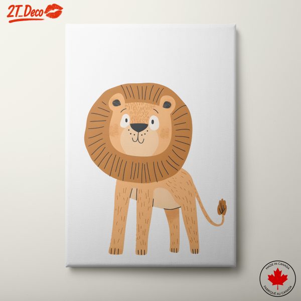 Playful Cartoon Lion Illustration