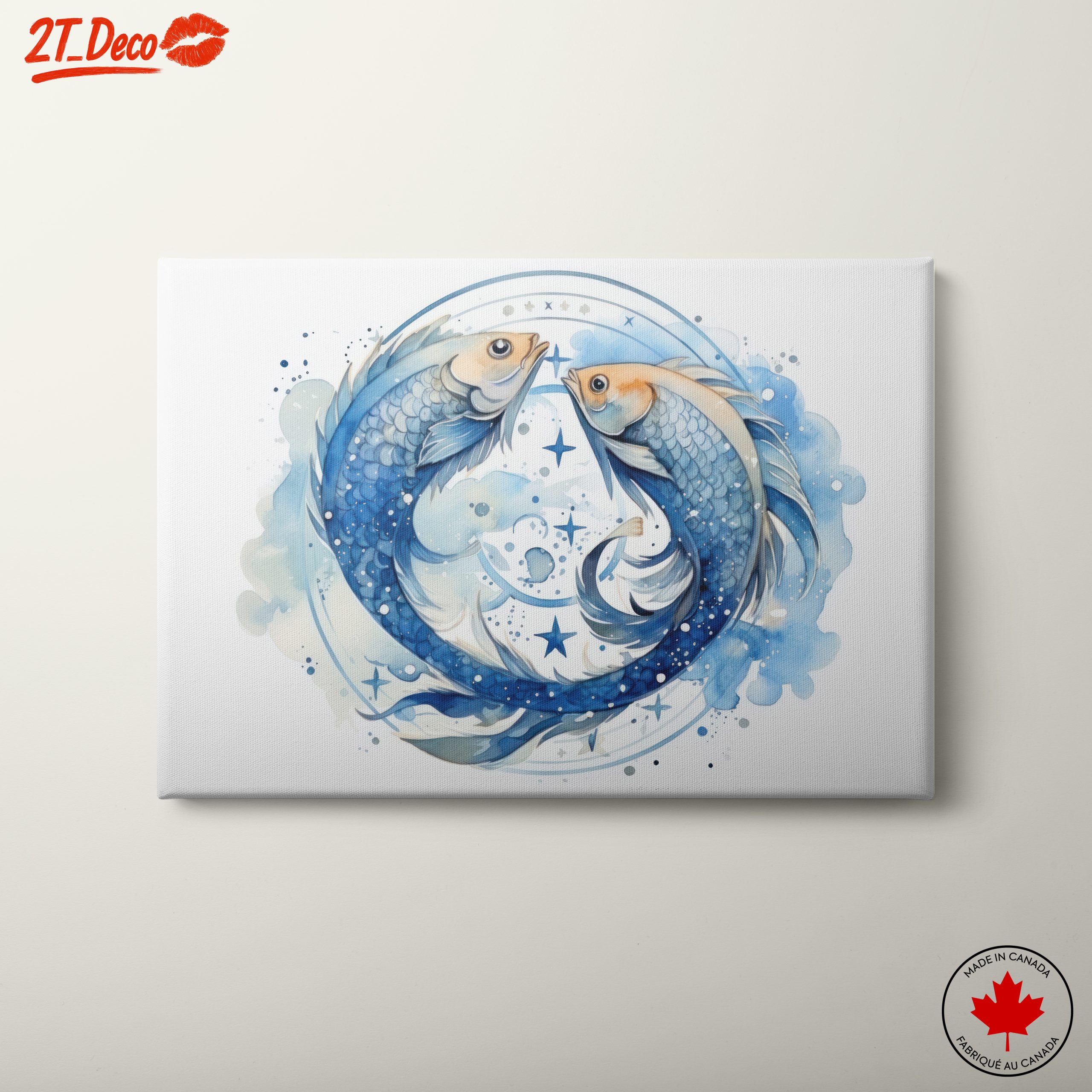 Astrological Fish Artwork for Home Decoration